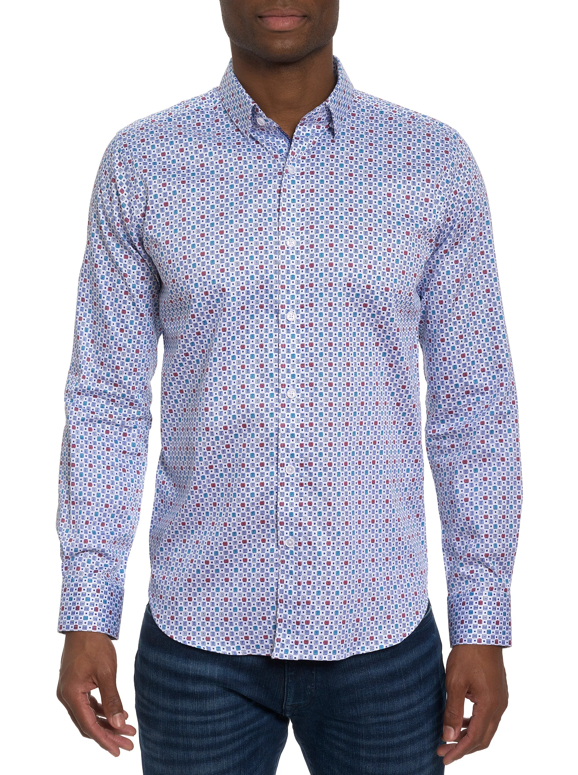 FAVRE LONG SLEEVE BUTTON DOWN SHIRT sold by Robert Graham