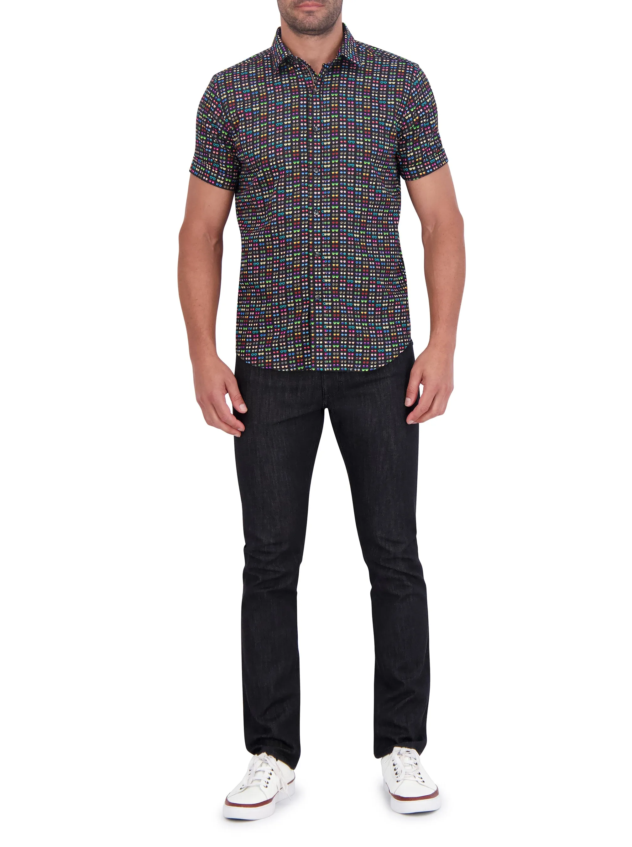 SPECTACLE SHORT SLEEVE BUTTON DOWN SHIRT sold by Robert Graham product image thumbnail 4