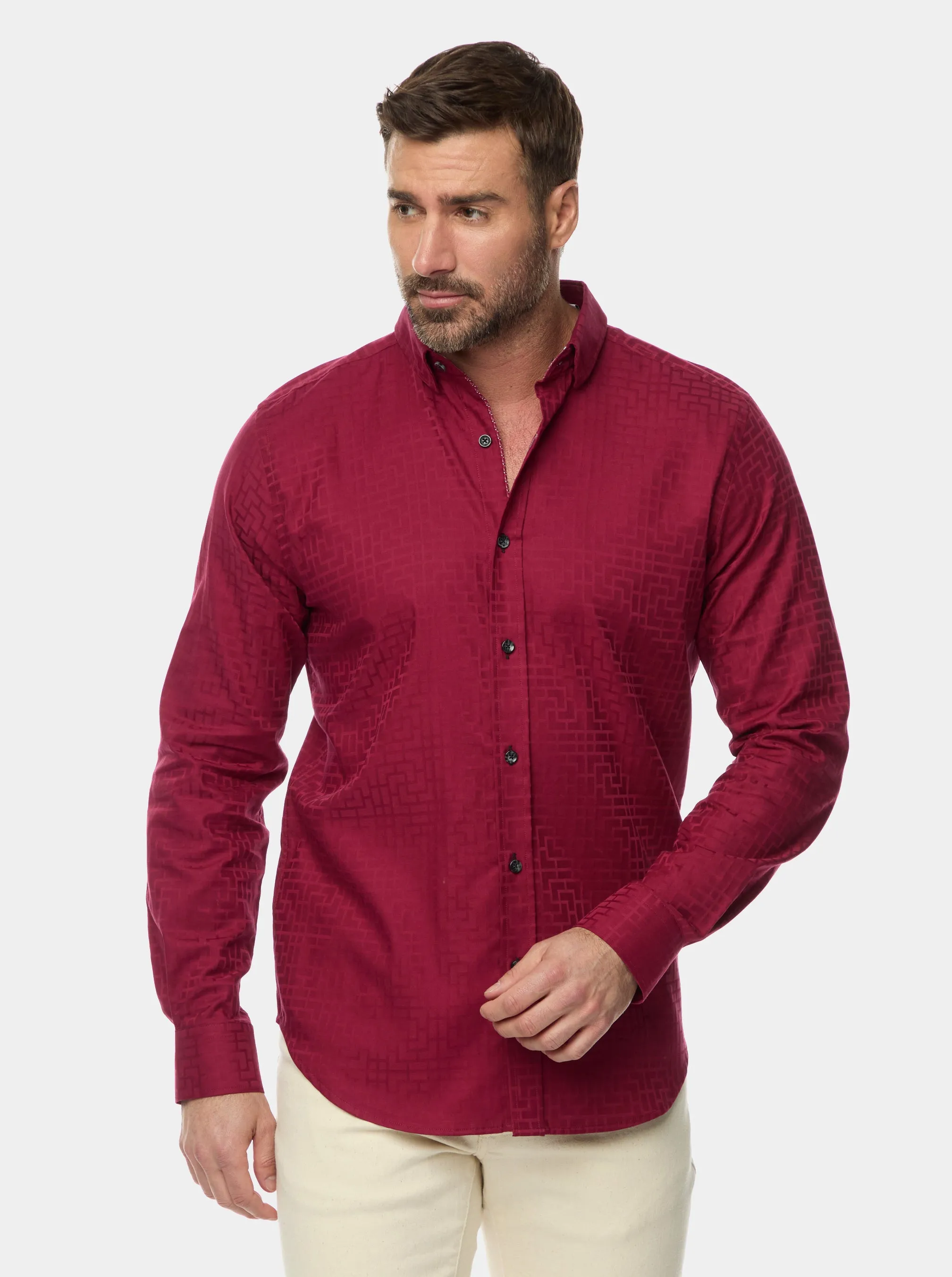 AMORY 2 LONG SLEEVE BUTTON DOWN SHIRT sold by Robert Graham product image thumbnail 3