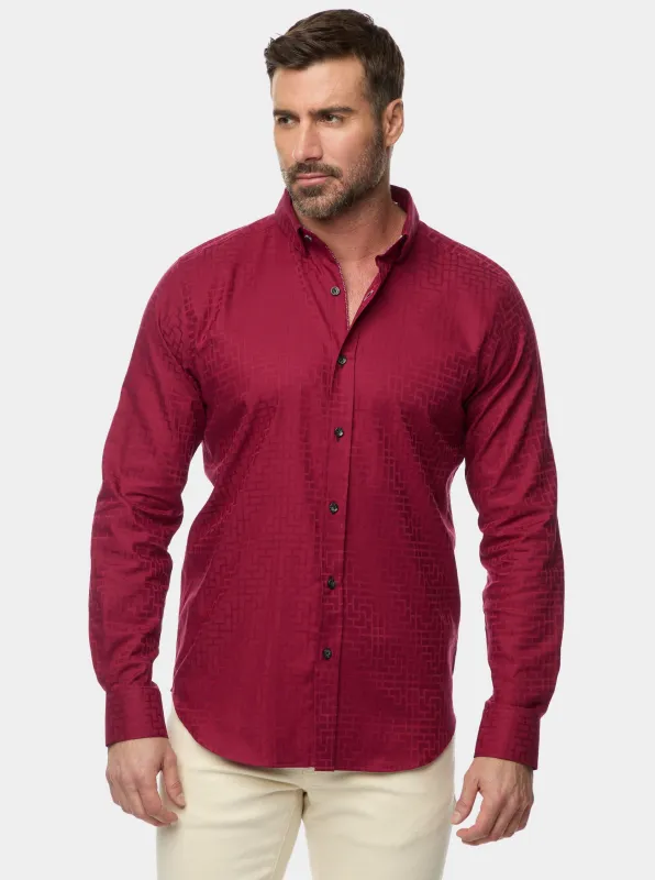AMORY 2 LONG SLEEVE BUTTON DOWN SHIRT made by Robert Graham