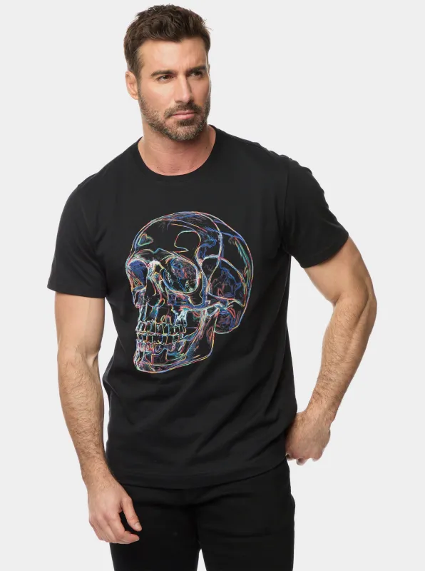 GLOWING SKULL SHORT SLEEVE T-SHIRT made by Robert Graham