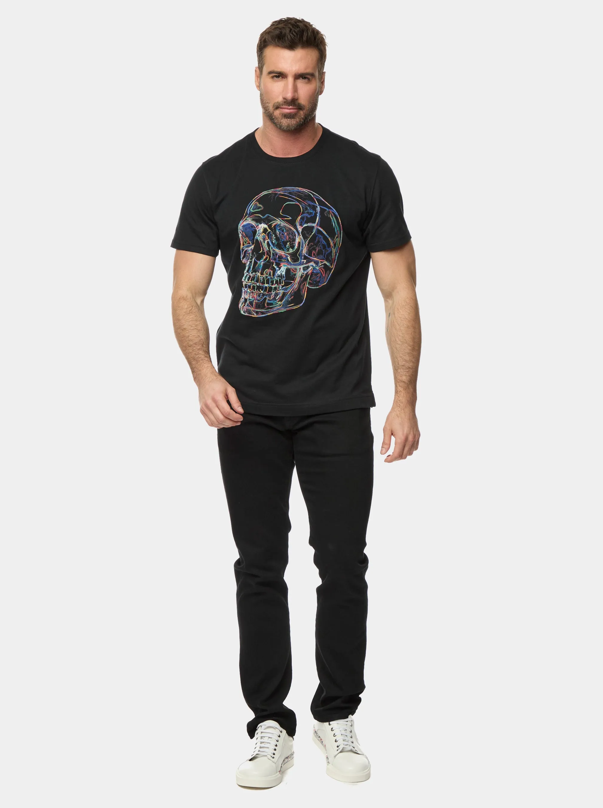 GLOWING SKULL SHORT SLEEVE T-SHIRT sold by Robert Graham product image thumbnail 4