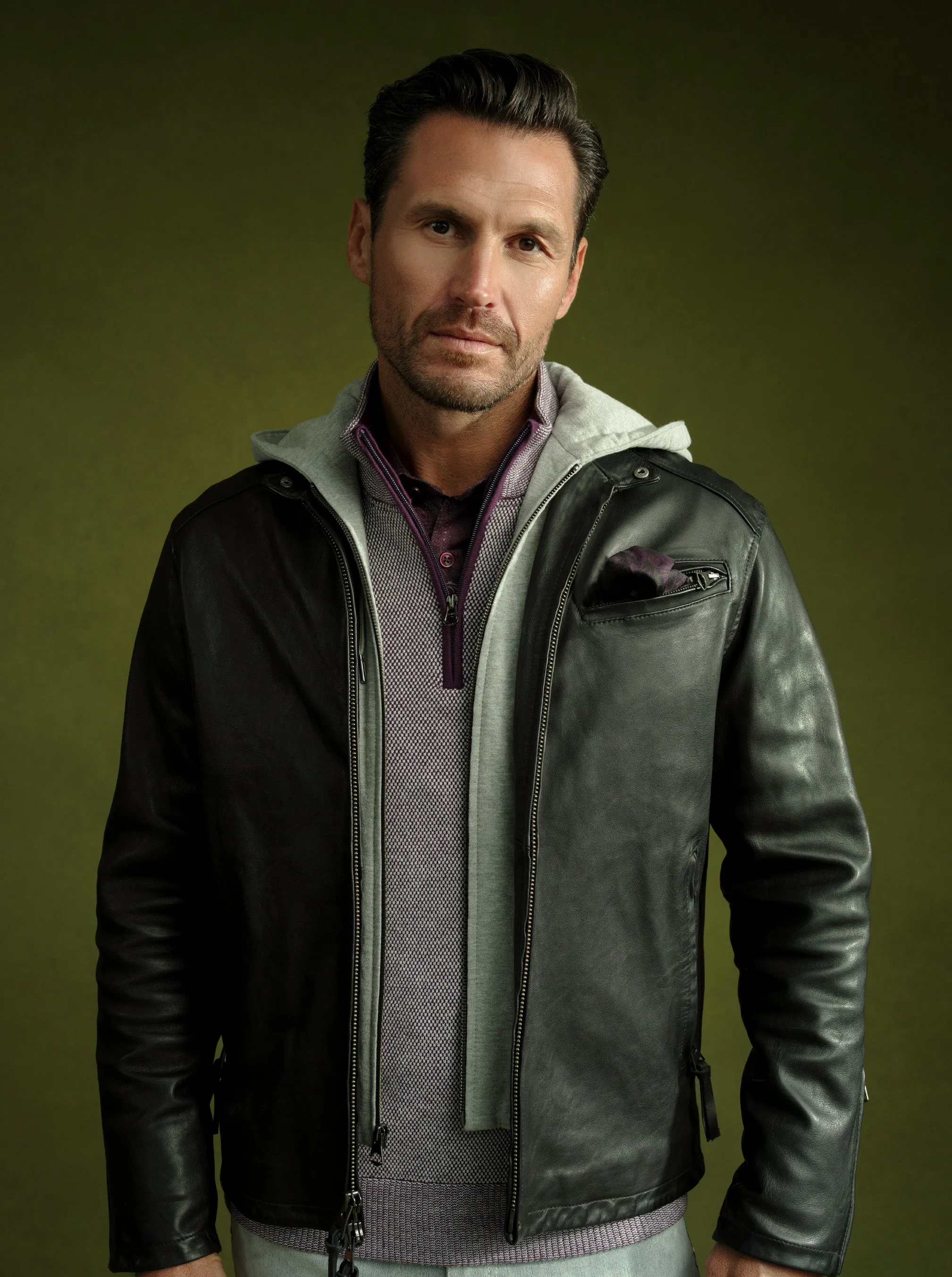CHET LEATHER JACKET sold by Robert Graham product image thumbnail 4