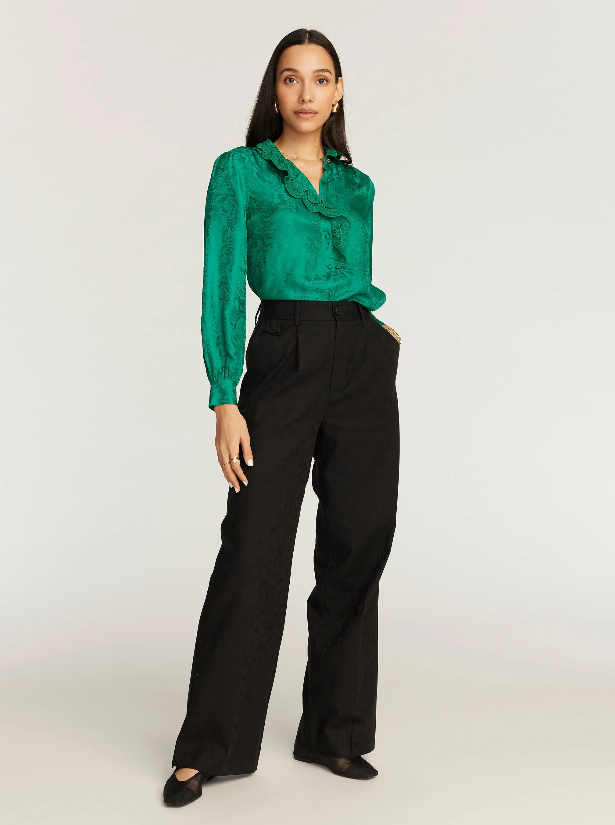 BRIGITTE LONG SLEEVE SHIRT sold by Robert Graham product image thumbnail 4