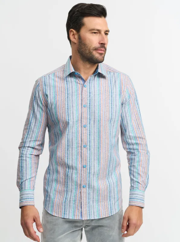 TYSON LONG SLEEVE BUTTON DOWN SHIRT made by Robert Graham
