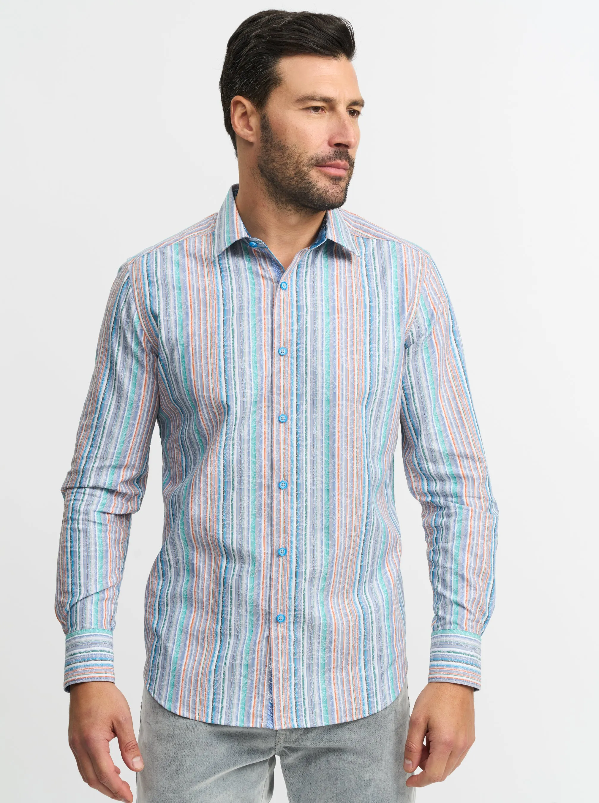 TYSON LONG SLEEVE BUTTON DOWN SHIRT sold by Robert Graham
