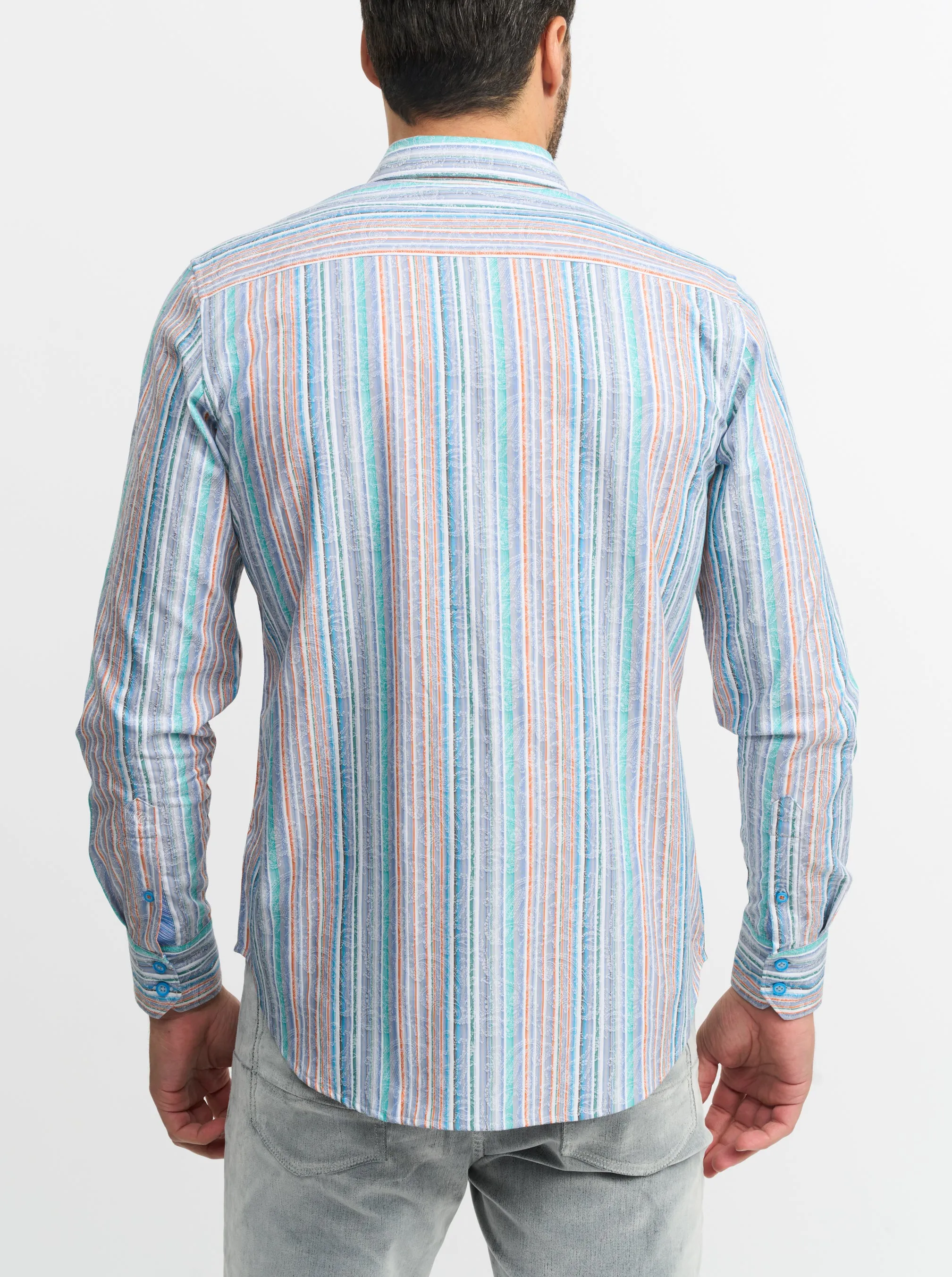 TYSON LONG SLEEVE BUTTON DOWN SHIRT TALL sold by Robert Graham product image thumbnail 5