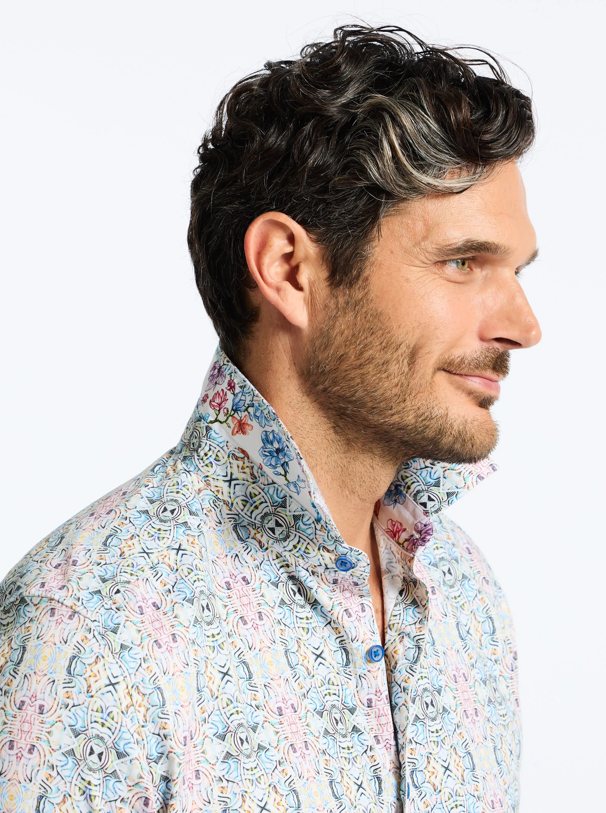 GOMERA LONG SLEEVE BUTTON DOWN SHIRT sold by Robert Graham product image thumbnail 5