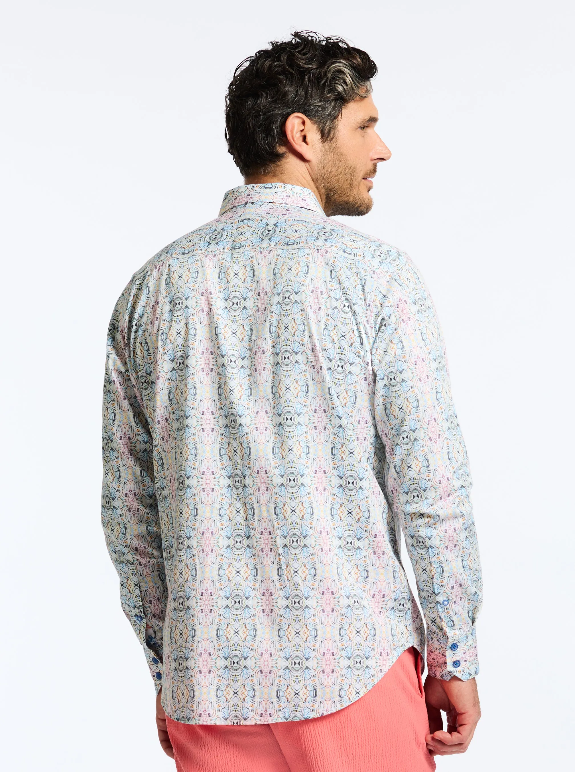 GOMERA LONG SLEEVE BUTTON DOWN SHIRT sold by Robert Graham product image thumbnail 3