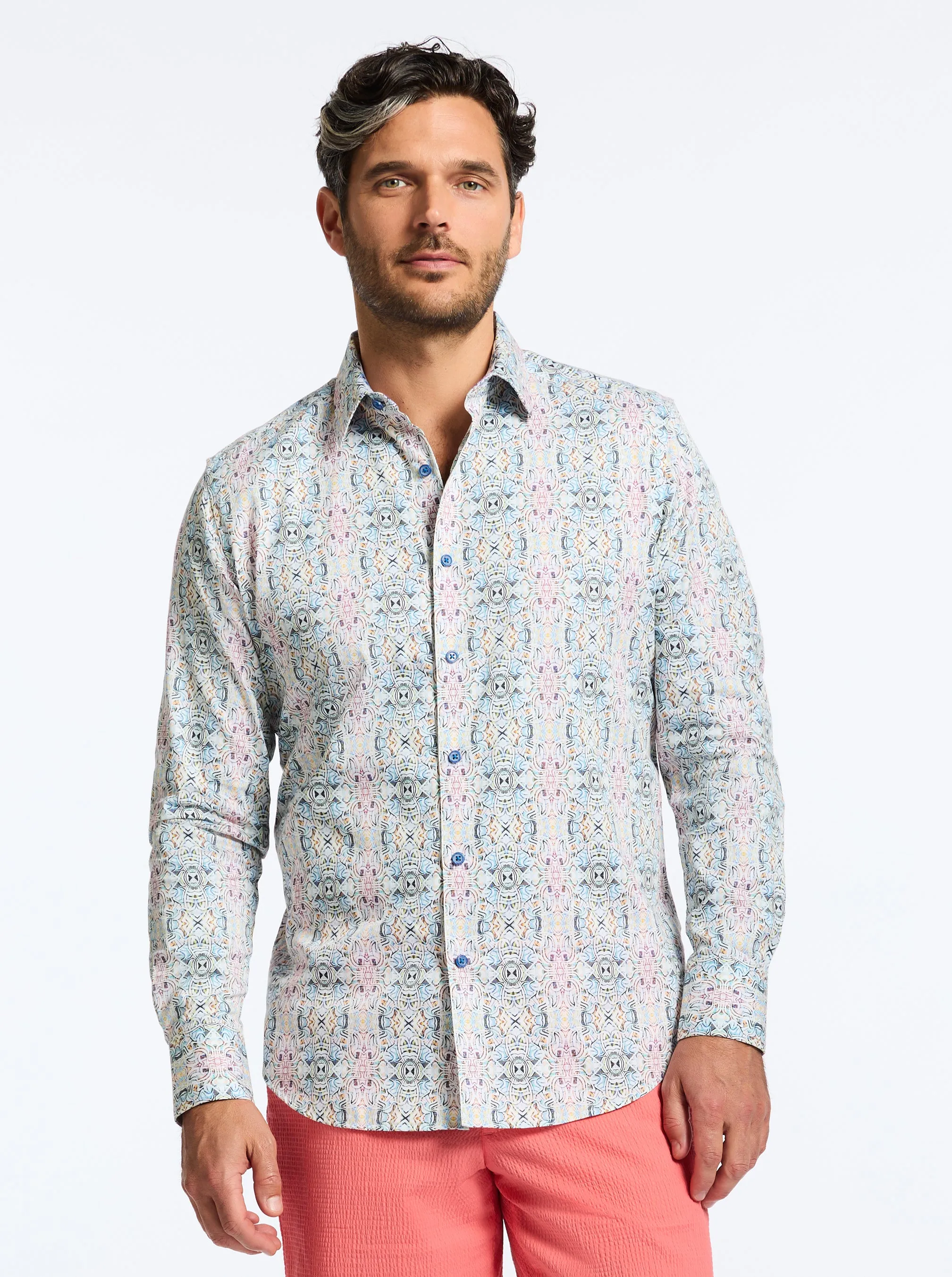 GOMERA LONG SLEEVE BUTTON DOWN SHIRT sold by Robert Graham