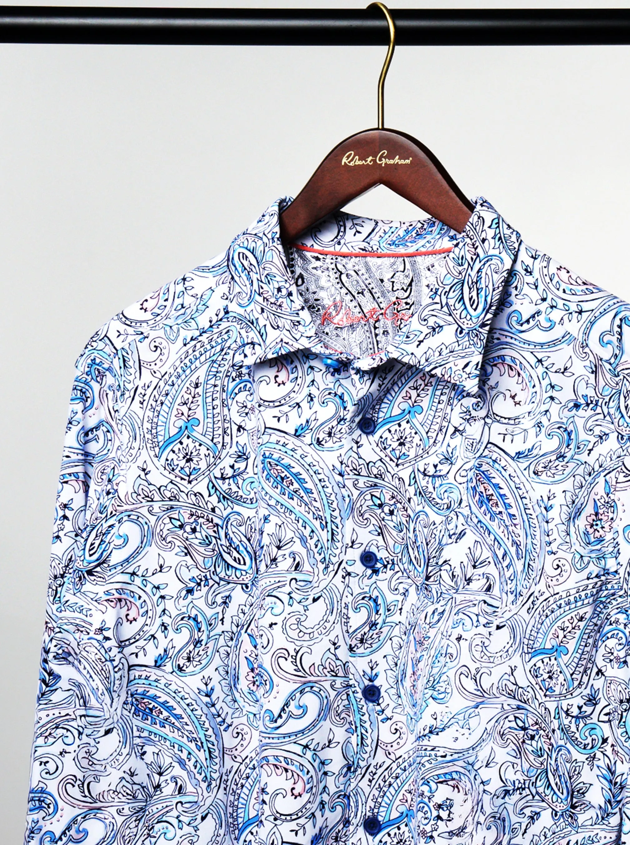 MUIR LONG SLEEVE BUTTON DOWN SHIRT sold by Robert Graham product image thumbnail 4