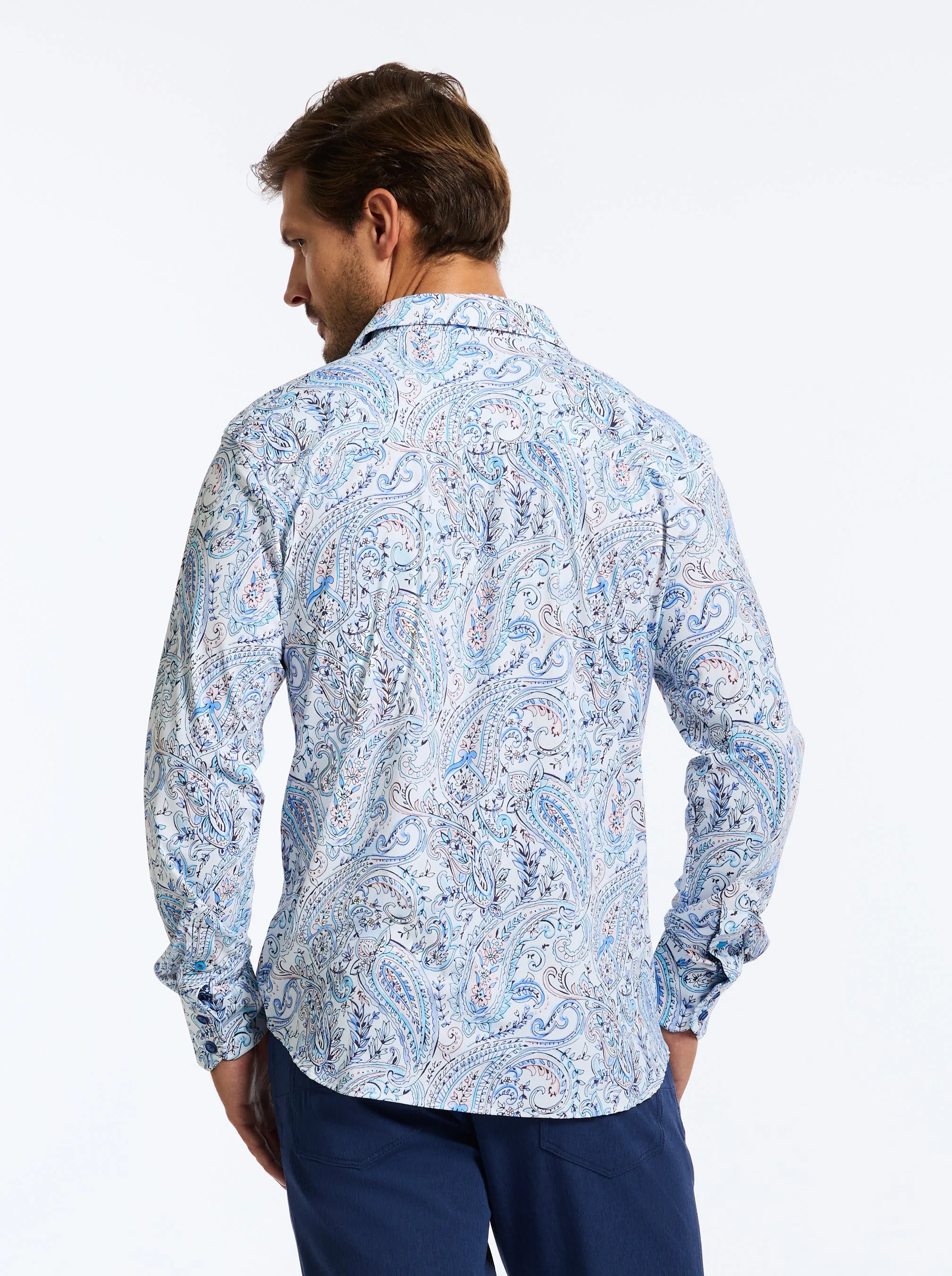 MUIR LONG SLEEVE BUTTON DOWN SHIRT sold by Robert Graham product image thumbnail 3