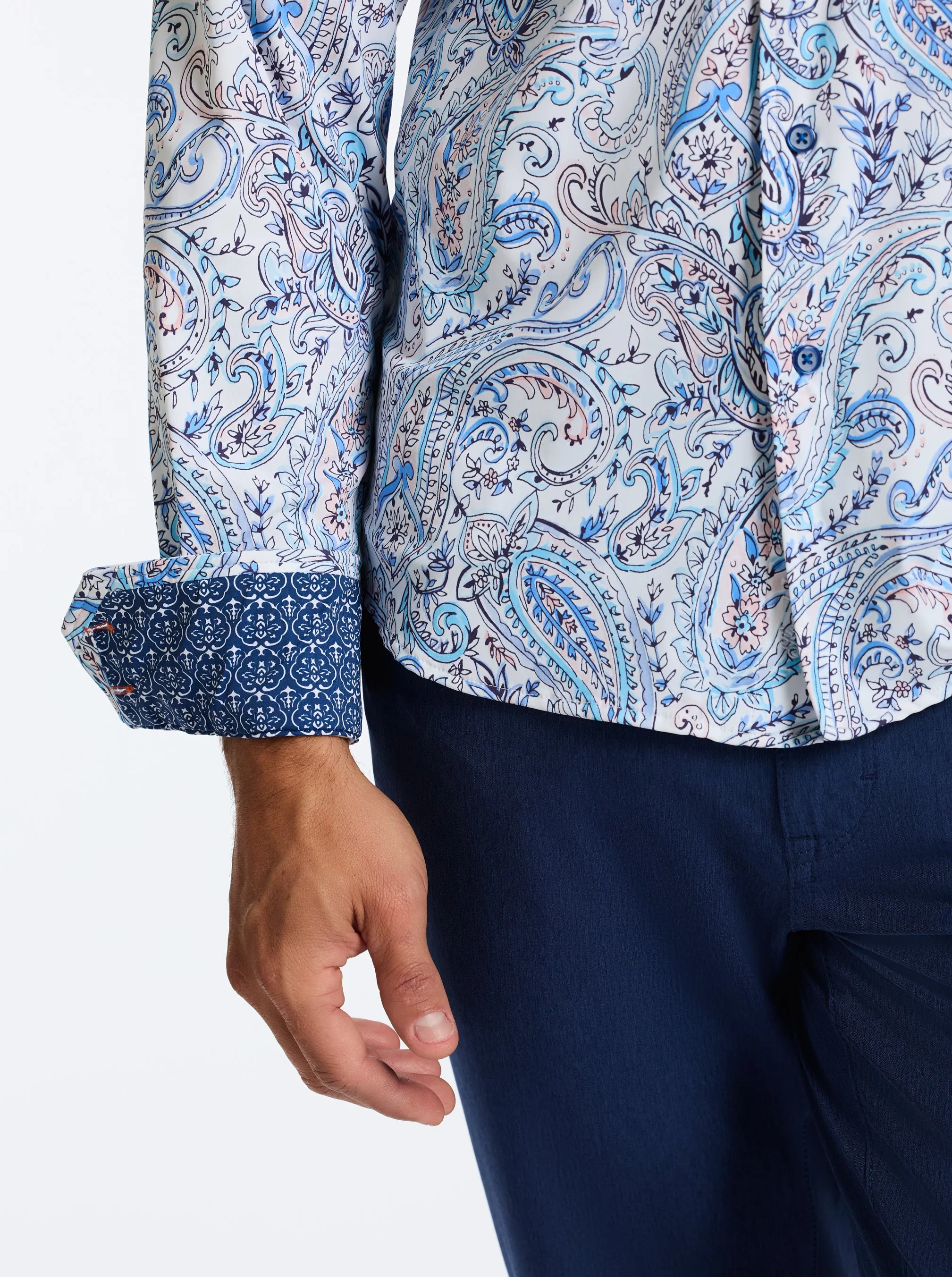 MUIR LONG SLEEVE BUTTON DOWN SHIRT sold by Robert Graham product image thumbnail 5
