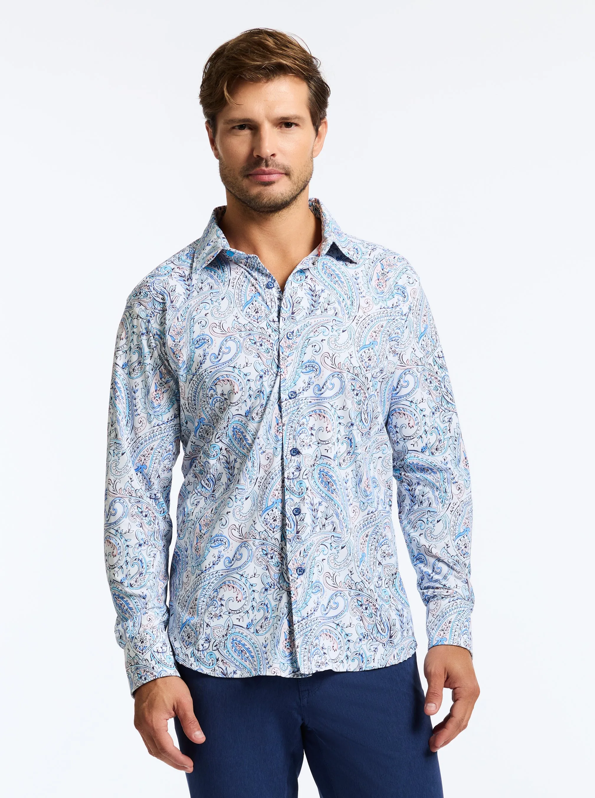 MUIR LONG SLEEVE BUTTON DOWN SHIRT sold by Robert Graham