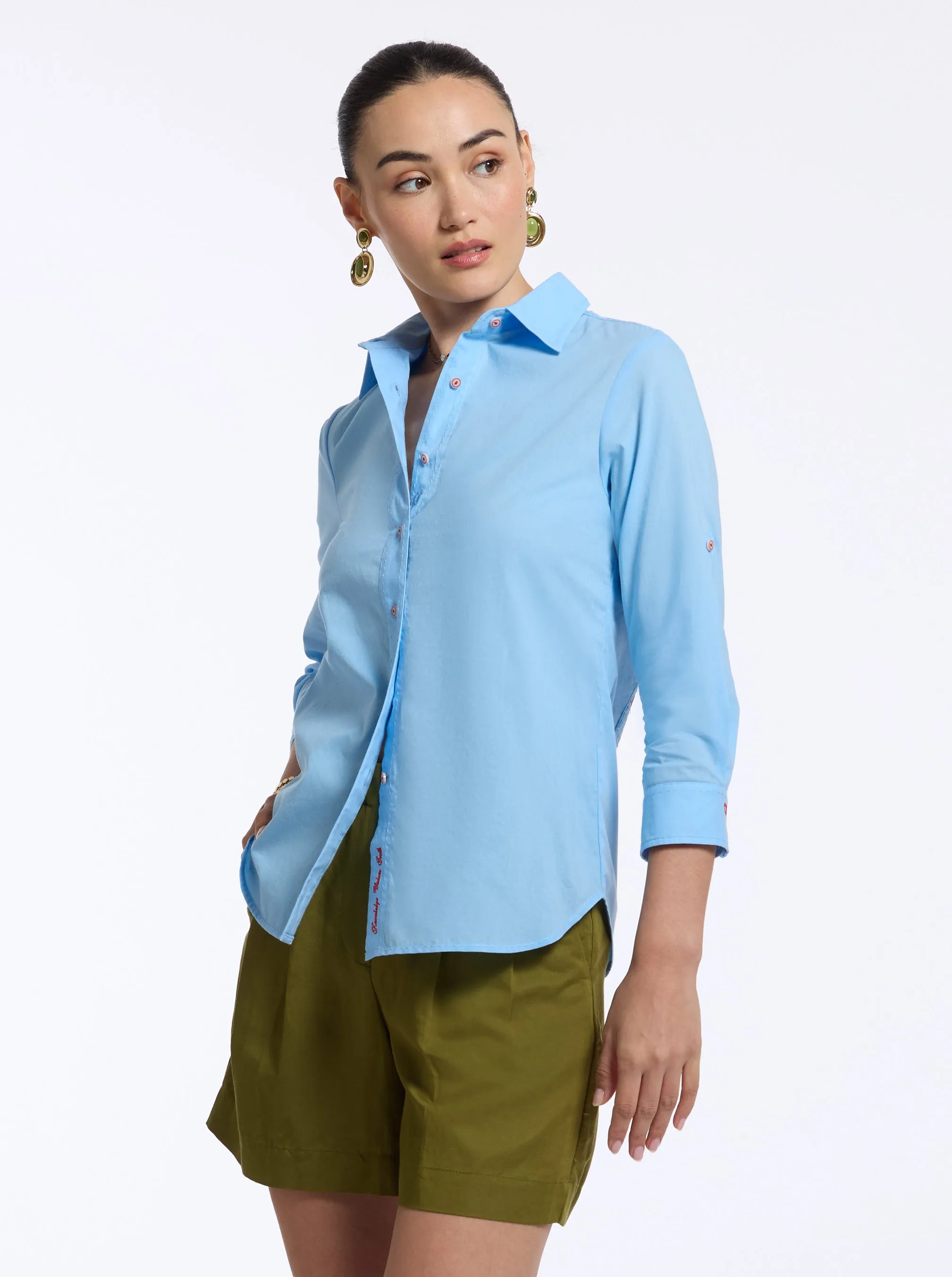 HADLEY 3/4 SLEEVE SHIRT sold by Robert Graham product image thumbnail 4