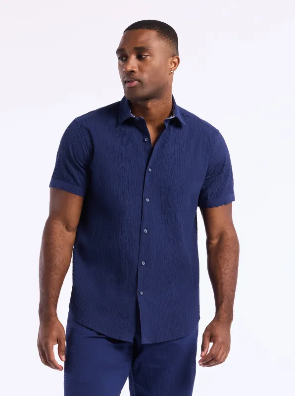 PIERS SHORT SLEEVE BUTTON DOWN SHIRT made by Robert Graham