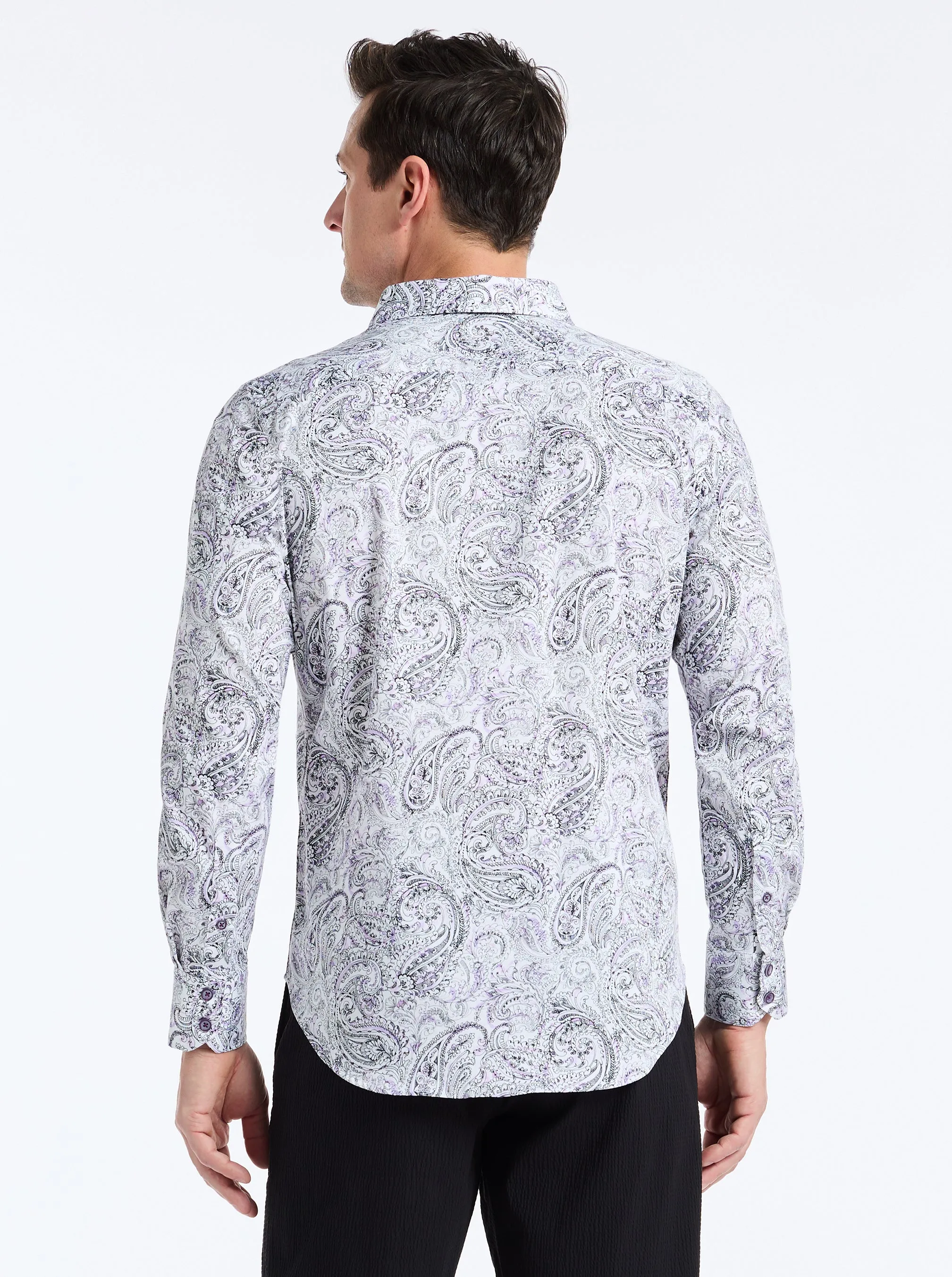 IBIZA LONG SLEEVE BUTTON DOWN SHIRT sold by Robert Graham product image thumbnail 3