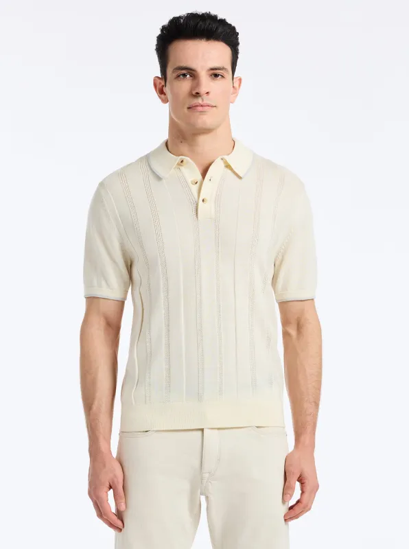 EDVAN SHORT SLEEVE SWEATER POLO made by Robert Graham