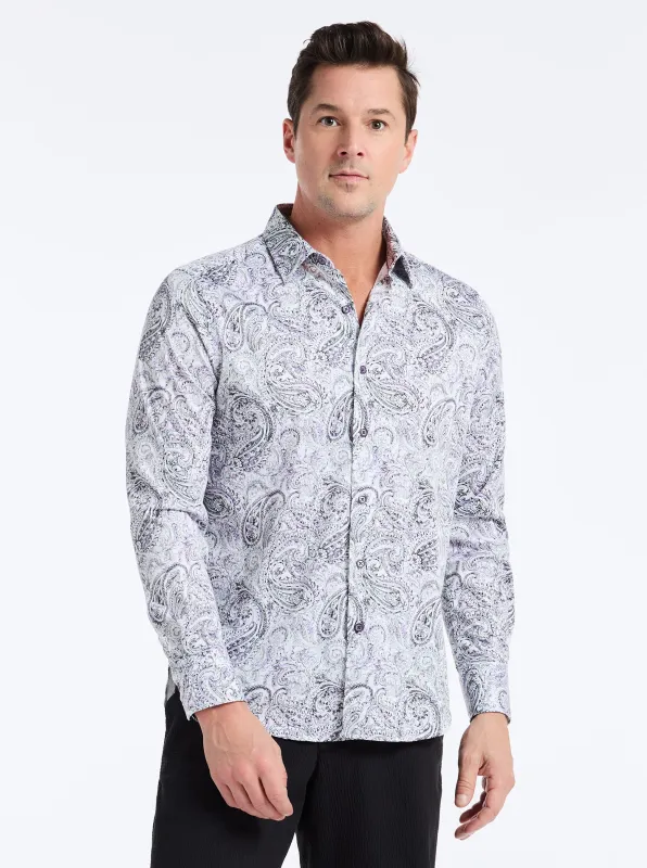 IBIZA LONG SLEEVE BUTTON DOWN SHIRT TALL made by Robert Graham