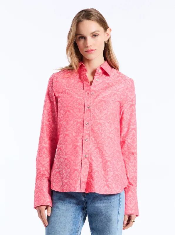 PRISCILLA LONG SLEEVE BUTTON DOWN SHIRT made by Robert Graham