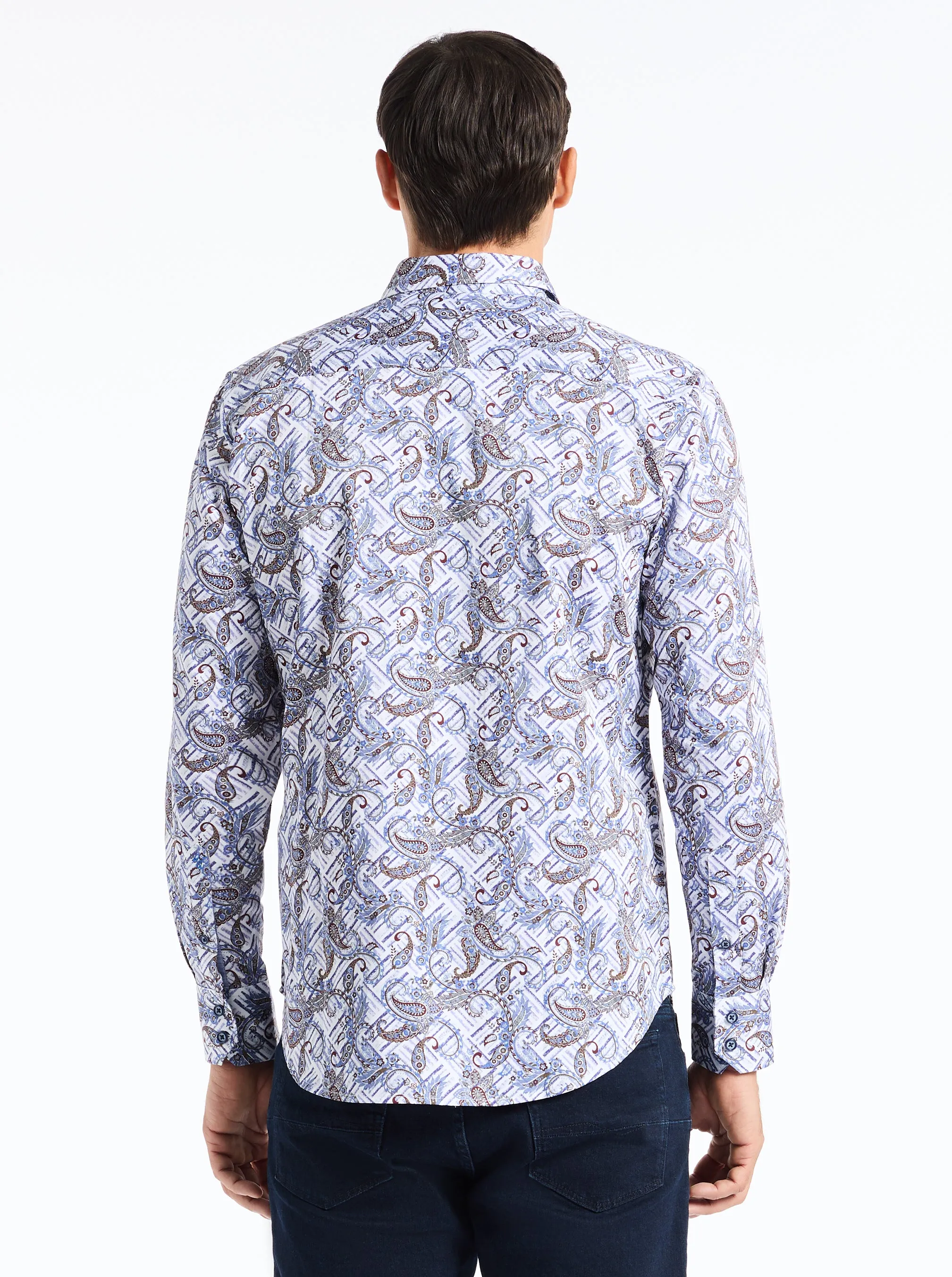 WYLDER LONG SLEEVE BUTTON DOWN SHIRT sold by Robert Graham product image thumbnail 2
