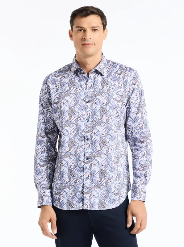 WYLDER LONG SLEEVE BUTTON DOWN SHIRT made by Robert Graham