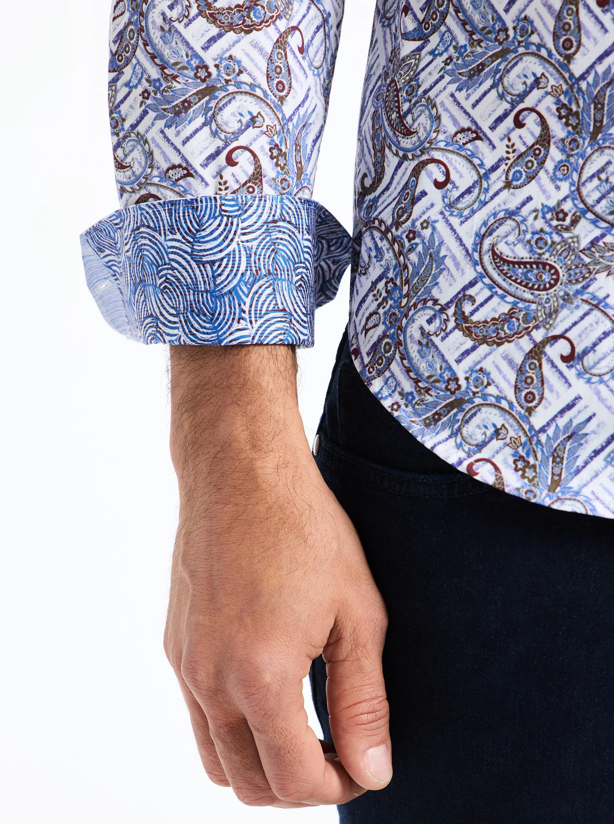 WYLDER LONG SLEEVE BUTTON DOWN SHIRT sold by Robert Graham product image thumbnail 5