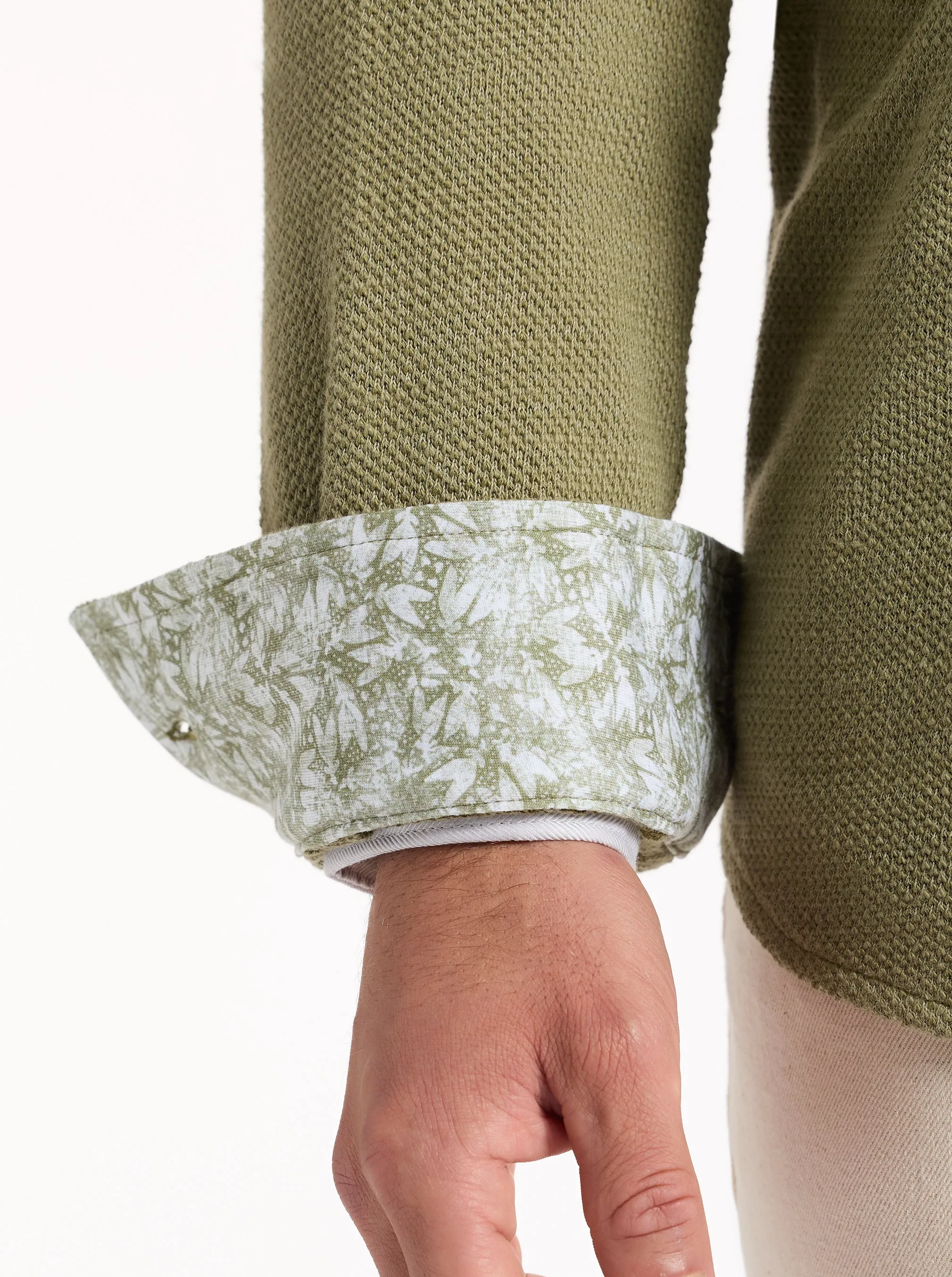 WAYNE LONG SLEEVE BUTTON DOWN KNIT SHIRT sold by Robert Graham product image thumbnail 5