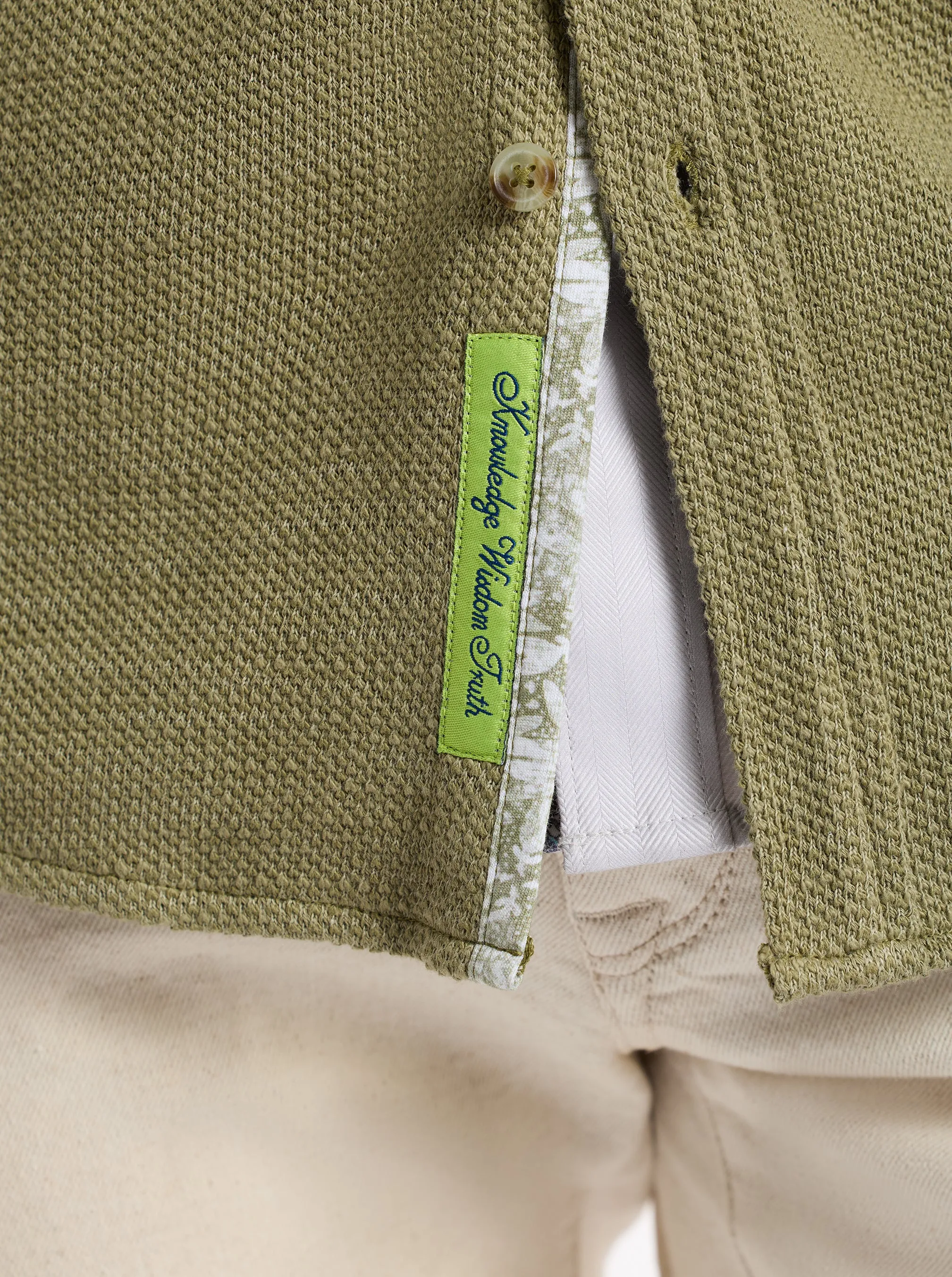 WAYNE LONG SLEEVE BUTTON DOWN KNIT SHIRT sold by Robert Graham product image thumbnail 4