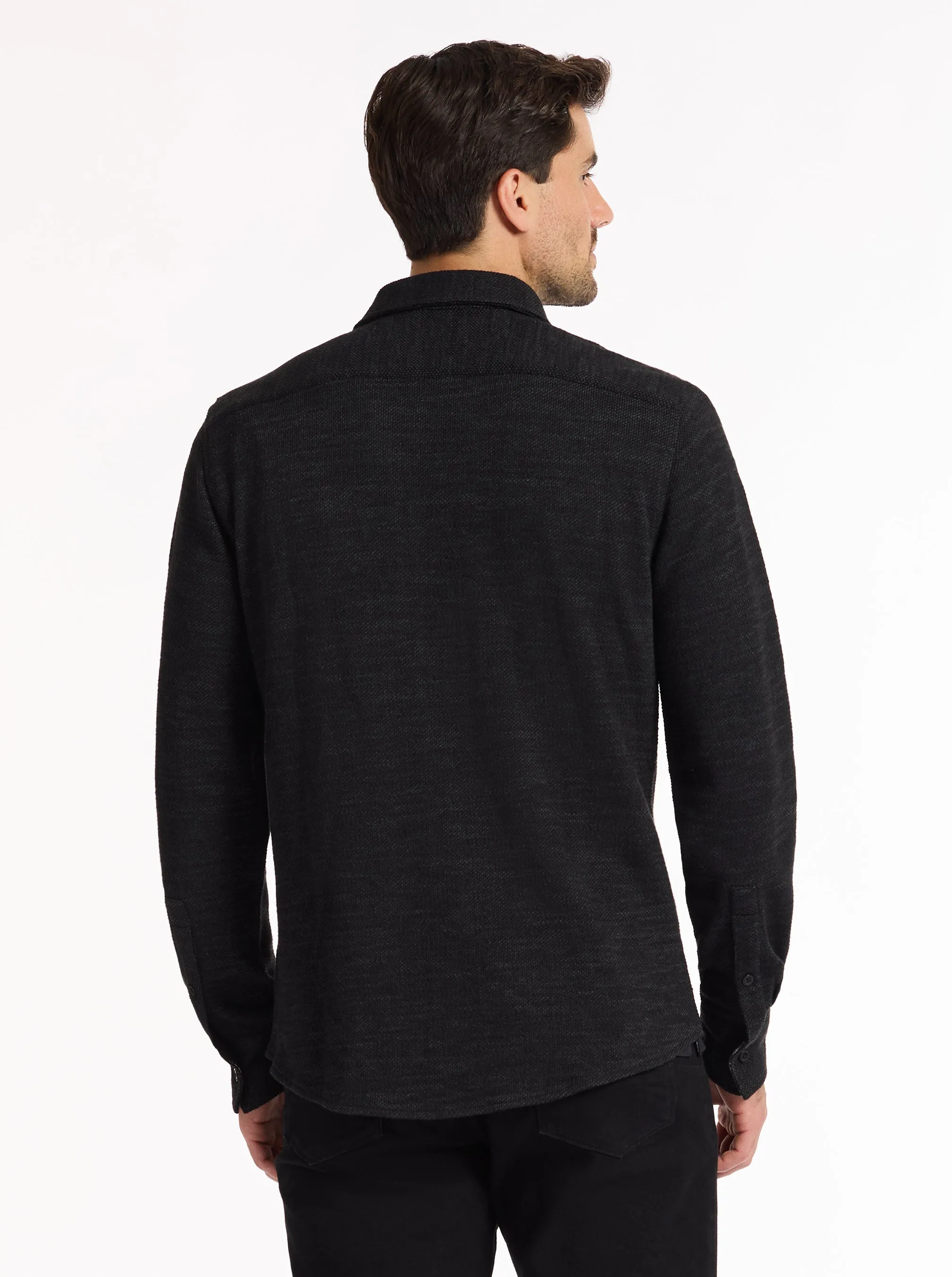 WAYNE LONG SLEEVE BUTTON DOWN KNIT SHIRT sold by Robert Graham product image thumbnail 2