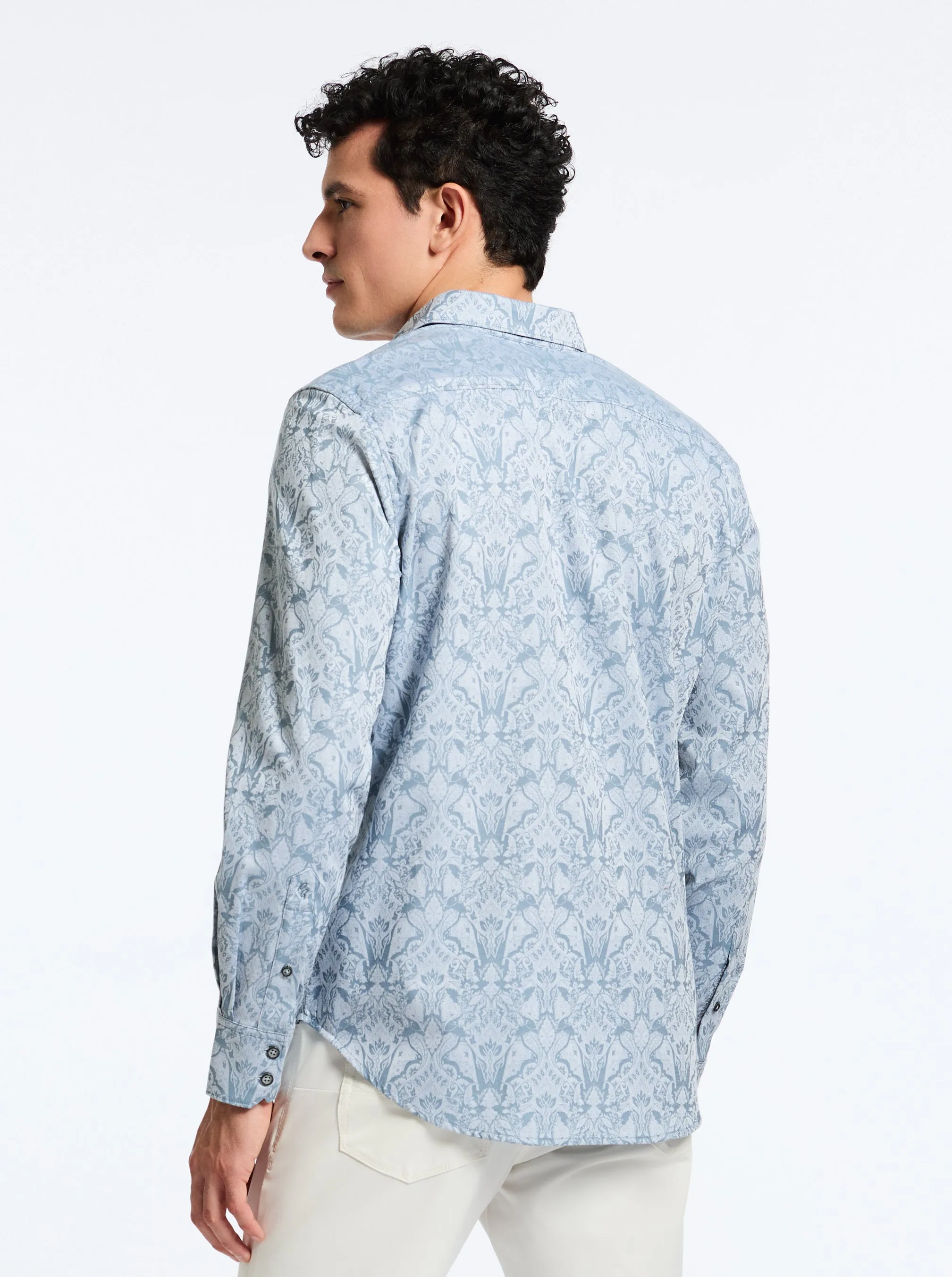 HIGHLAND LONG SLEEVE BUTTON DOWN SHIRT TALL sold by Robert Graham product image thumbnail 2