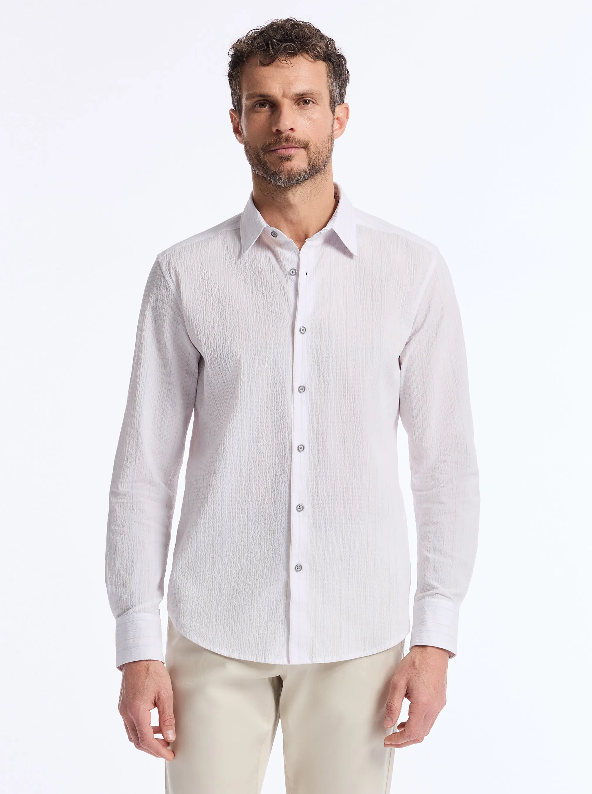 REABROOK LONG SLEEVE BUTTON DOWN SHIRT sold by Robert Graham
