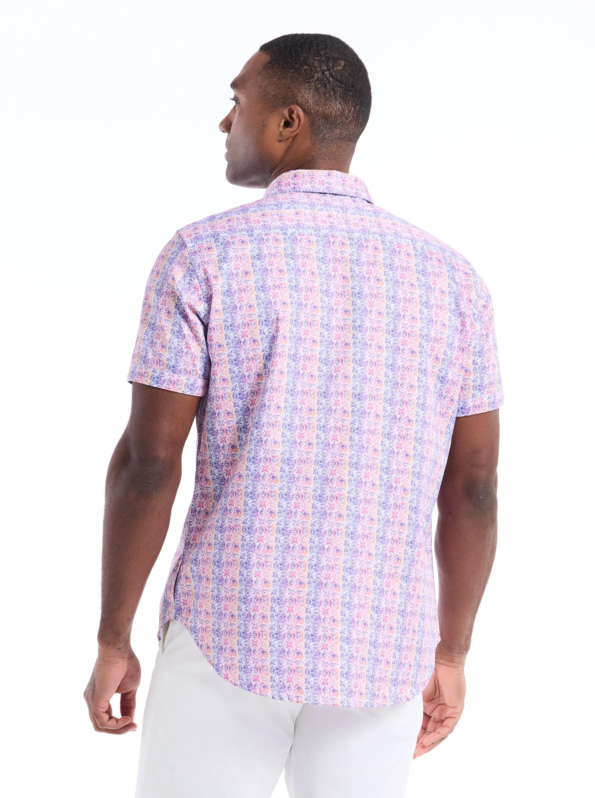 FORMBY SHORT SLEEVE BUTTON DOWN SHIRT sold by Robert Graham product image thumbnail 4