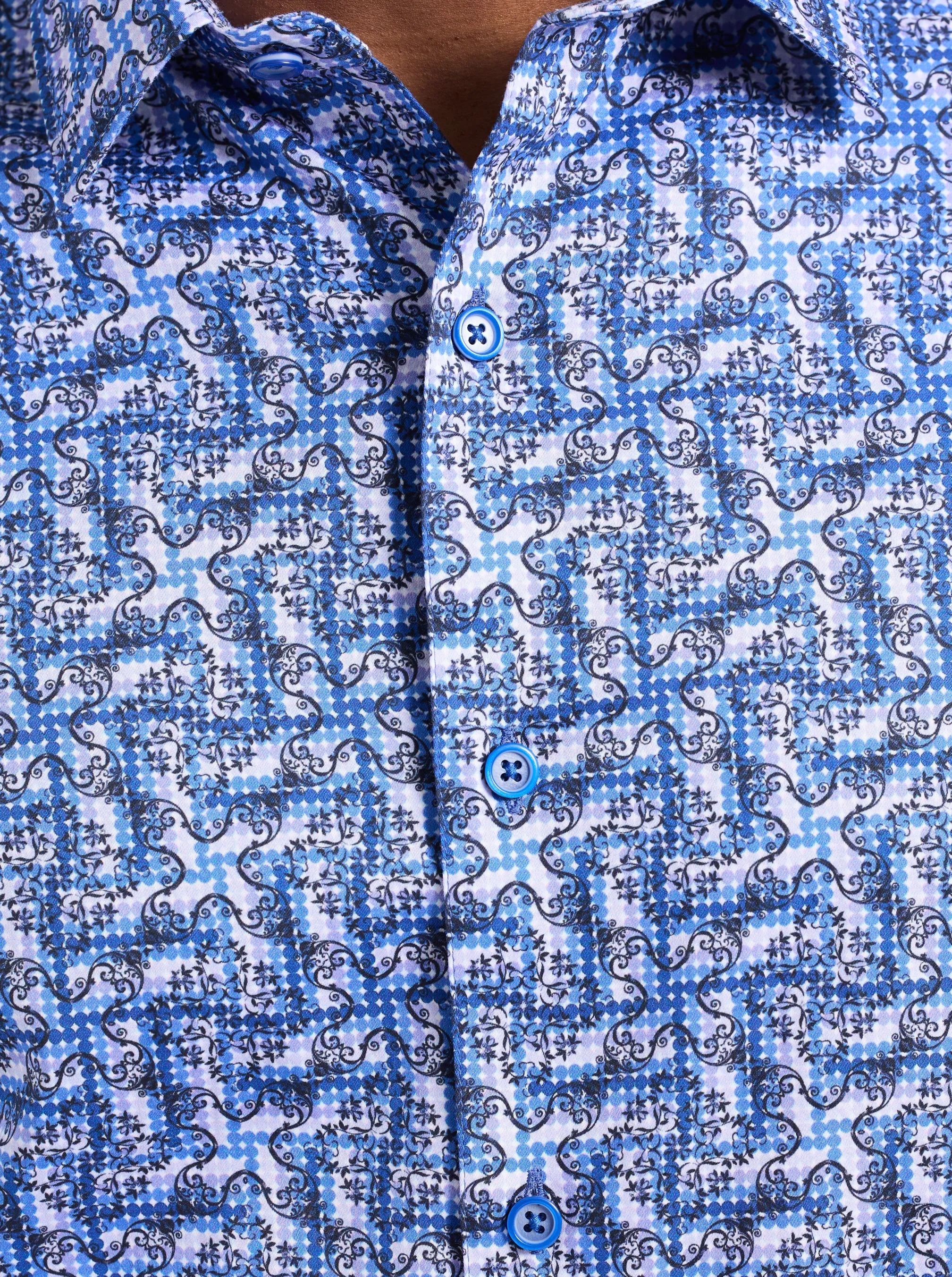 DYER SHORT SLEEVE BUTTON DOWN SHIRT sold by Robert Graham product image thumbnail 2