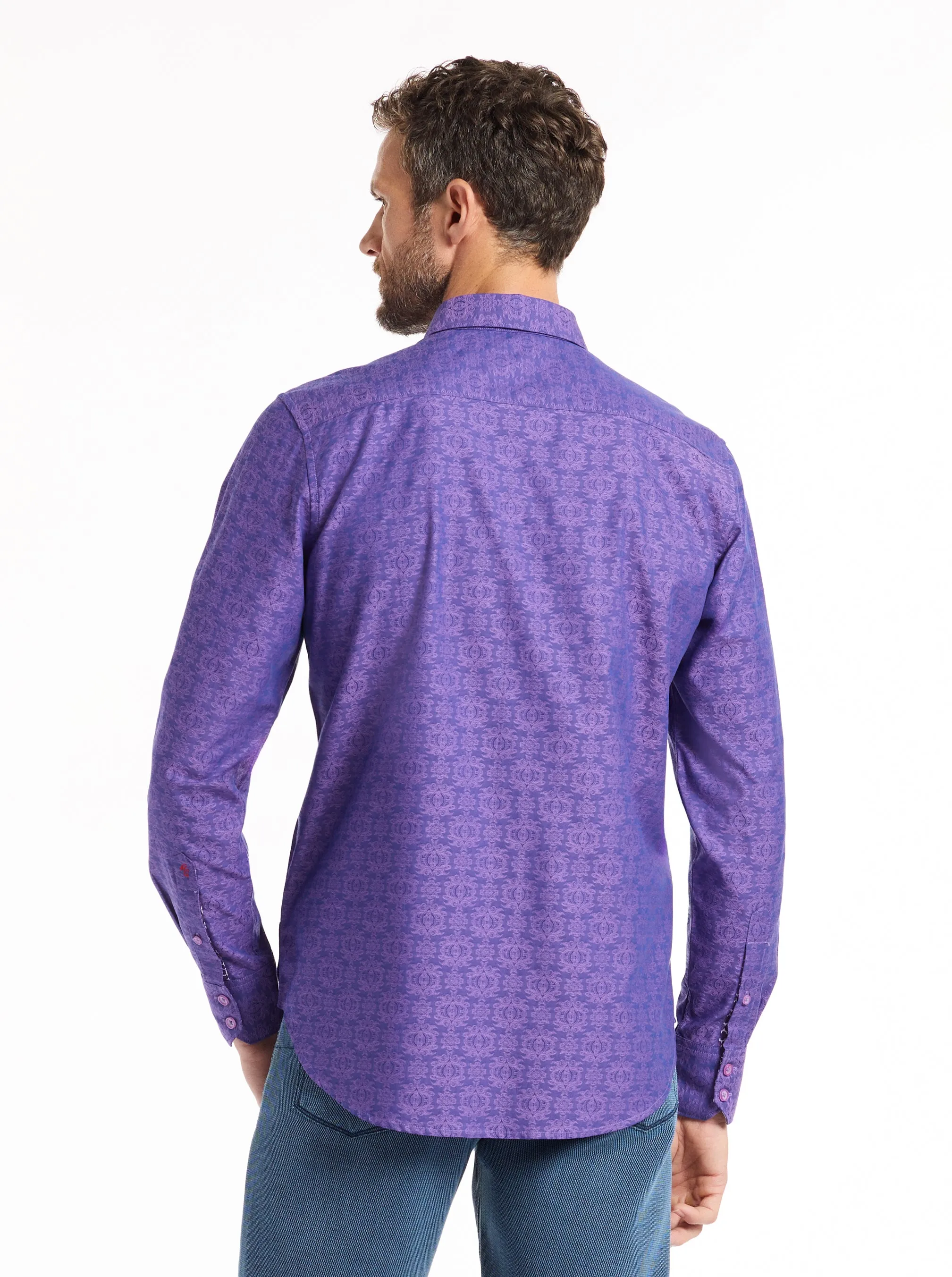 STELLMAN LONG SLEEVE BUTTON DOWN SHIRT sold by Robert Graham product image thumbnail 4