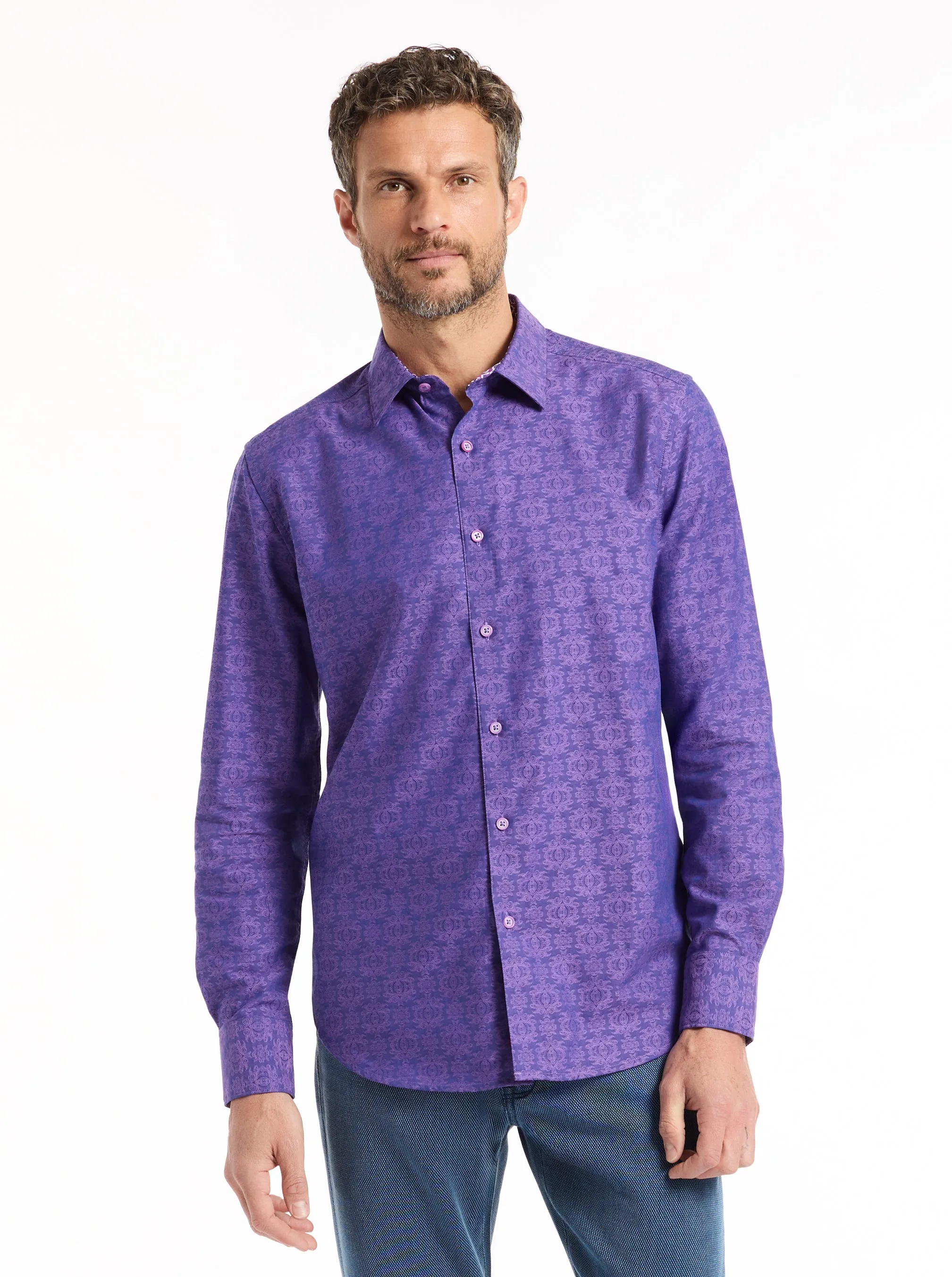 STELLMAN LONG SLEEVE BUTTON DOWN SHIRT sold by Robert Graham