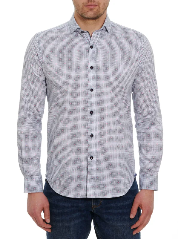 THOMPSON LONG SLEEVE BUTTON DOWN SHIRT made by Robert Graham