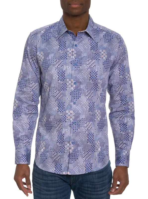 MONTGOMERY LONG SLEEVE BUTTON DOWN SHIRT made by Robert Graham