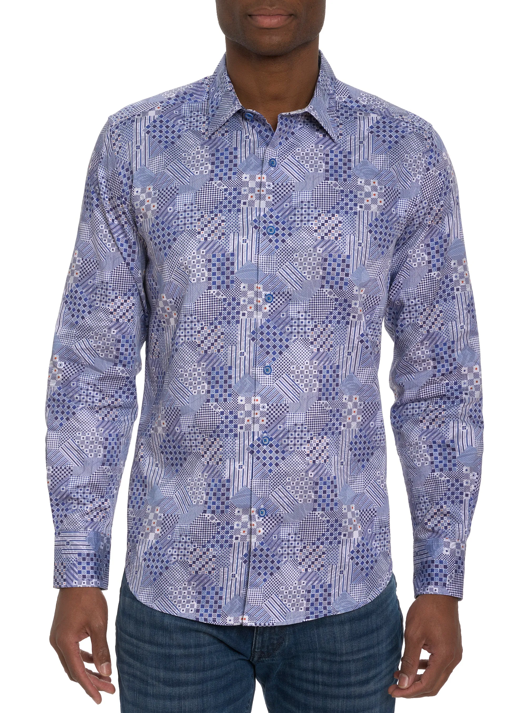 MONTGOMERY LONG SLEEVE BUTTON DOWN SHIRT sold by Robert Graham