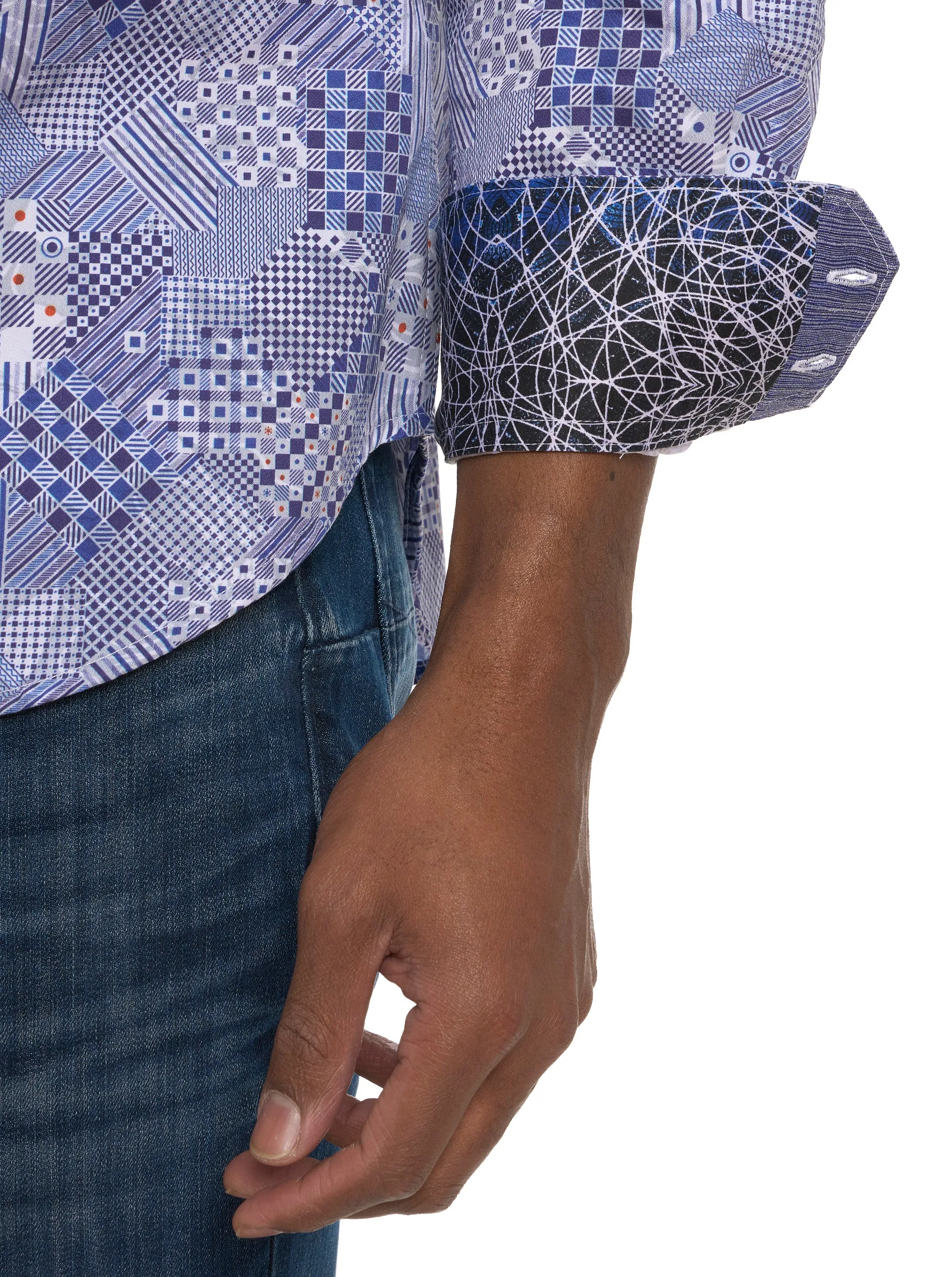 MONTGOMERY LONG SLEEVE BUTTON DOWN SHIRT sold by Robert Graham product image thumbnail 2