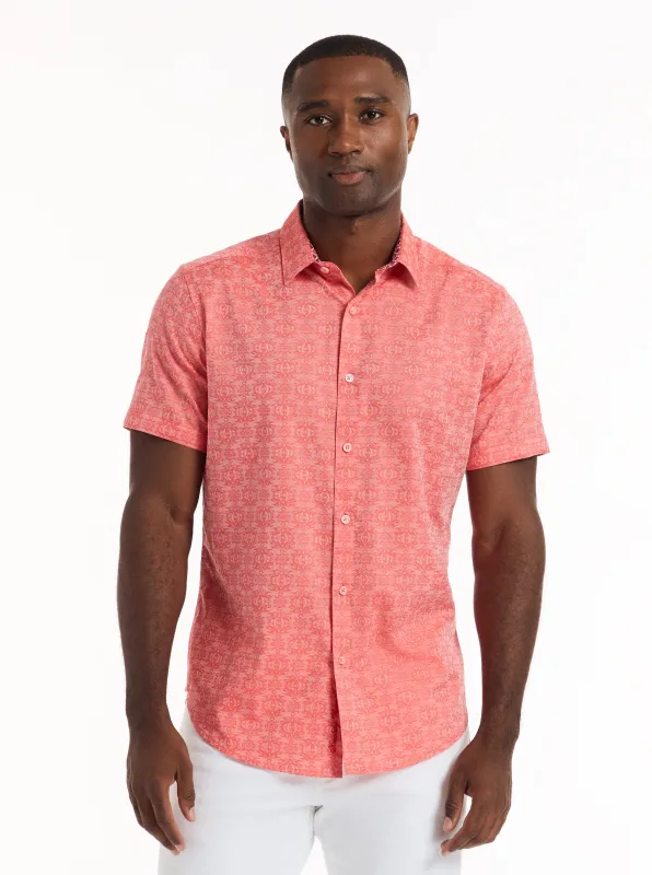 STELLMAN SHORT SLEEVE BUTTON DOWN SHIRT made by Robert Graham