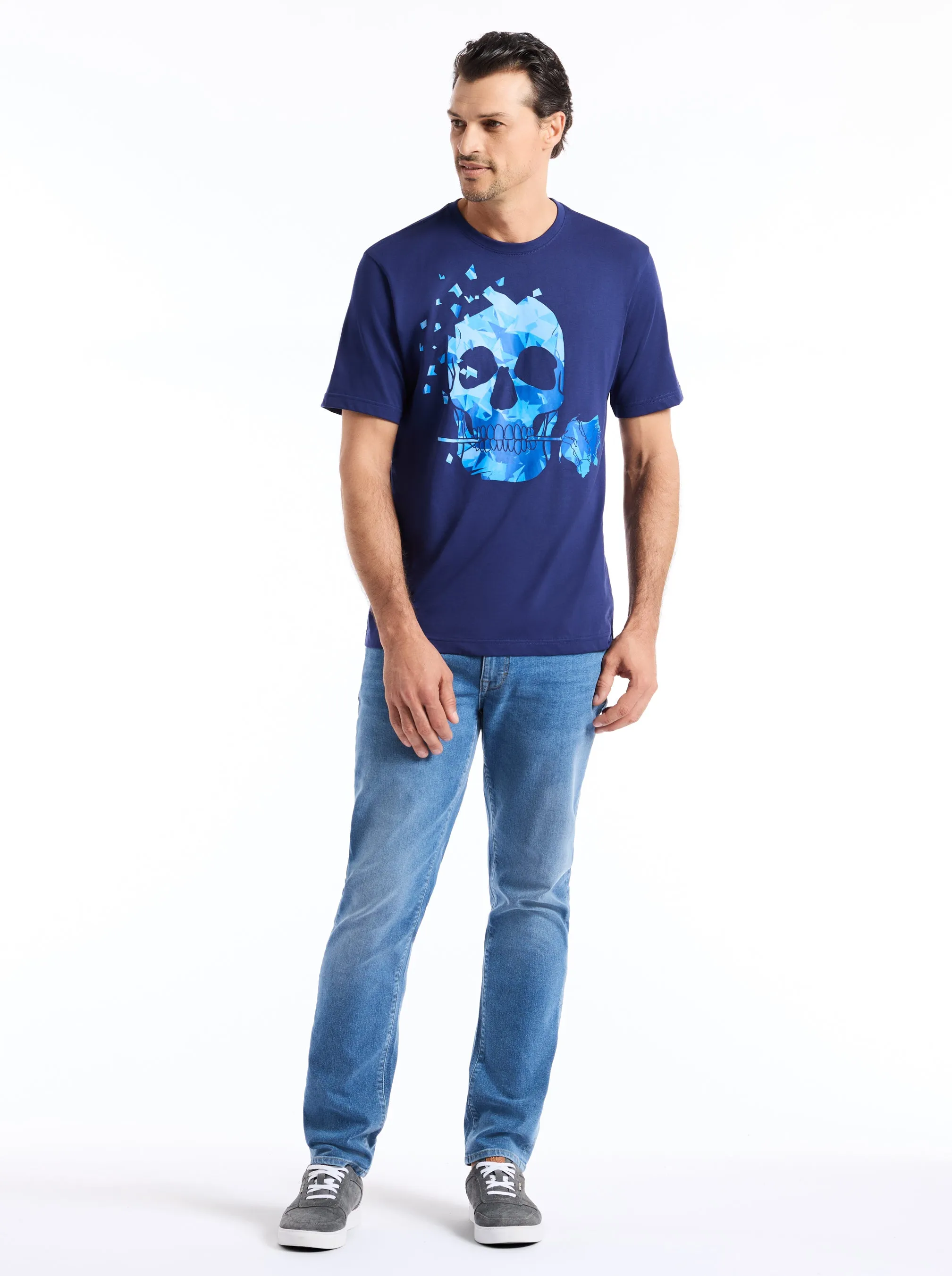 TILE SKULL SHORT SLEEVE T-SHIRT sold by Robert Graham product image thumbnail 5