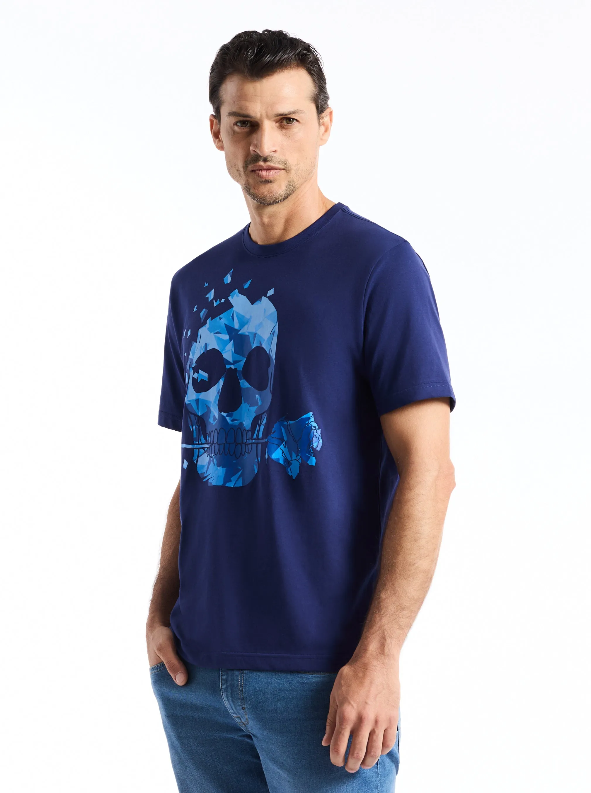 TILE SKULL SHORT SLEEVE T-SHIRT sold by Robert Graham product image thumbnail 3