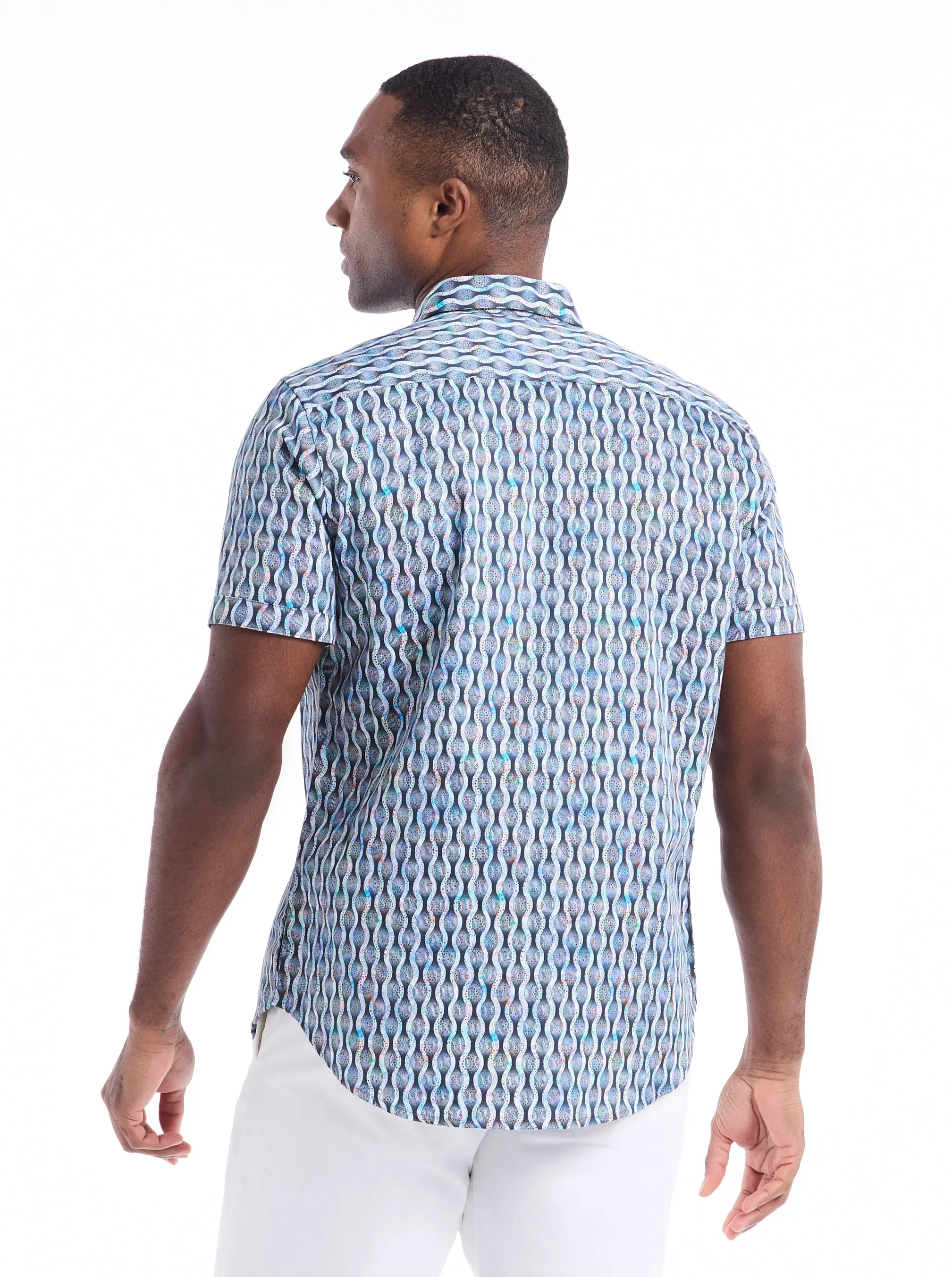 CODNOR SHORT SLEEVE BUTTON DOWNSHIRT sold by Robert Graham product image thumbnail 4