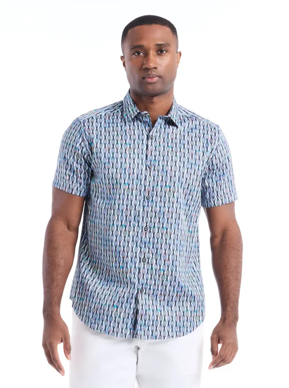 CODNOR SHORT SLEEVE BUTTON DOWNSHIRT made by Robert Graham