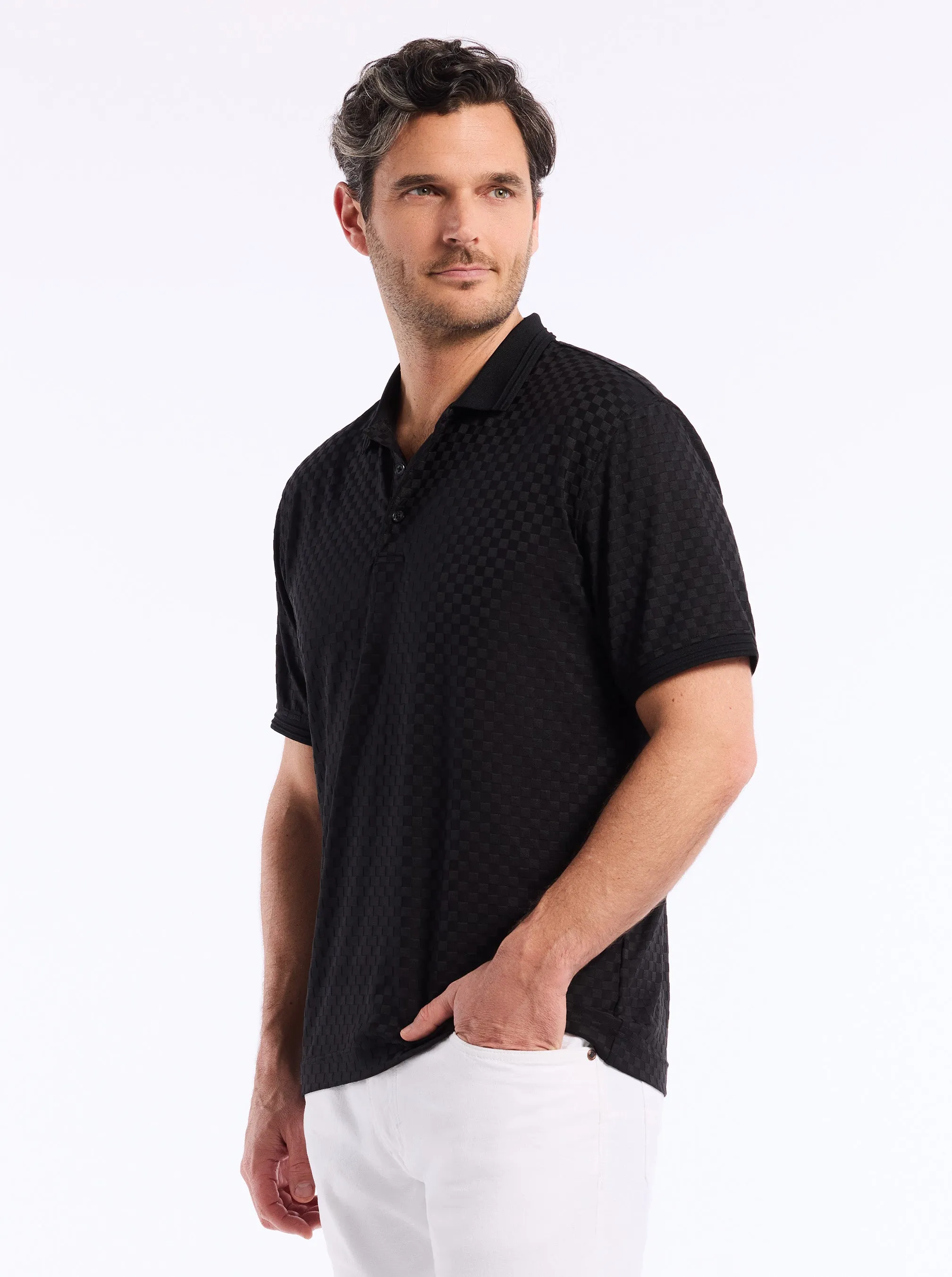 AARON SHORT SLEEVE POLO sold by Robert Graham product image thumbnail 4