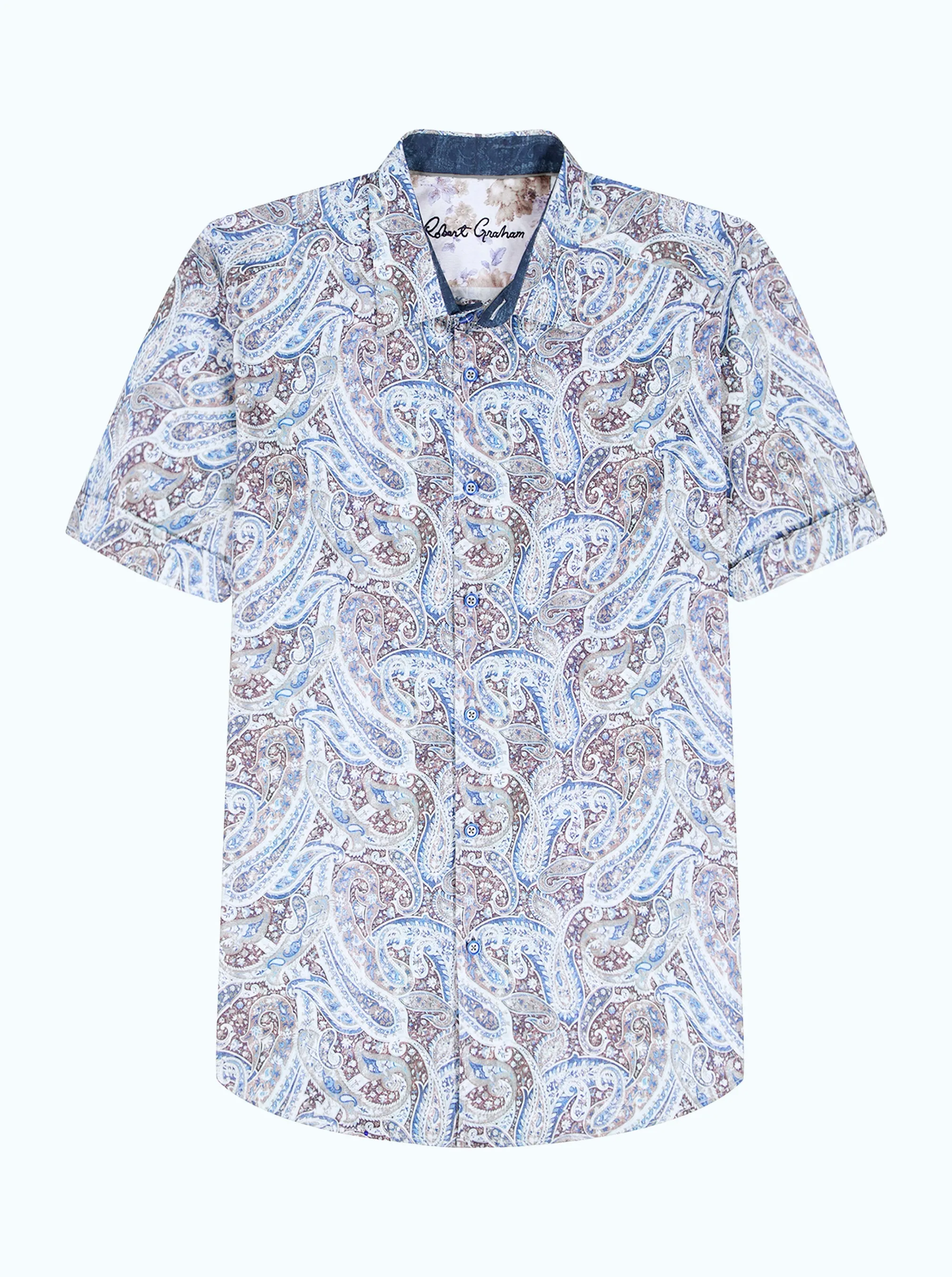 MELROSE SHORT SLEEVE BUTTON DOWN SHIRT sold by Robert Graham product image thumbnail 2
