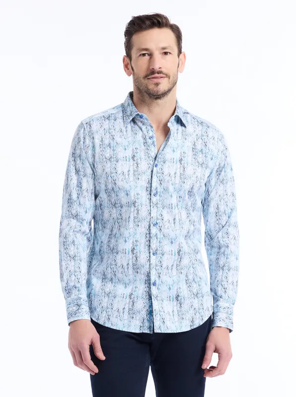 ALAHMAR LONG SLEEVE BUTTON DOWN SHIRT made by Robert Graham