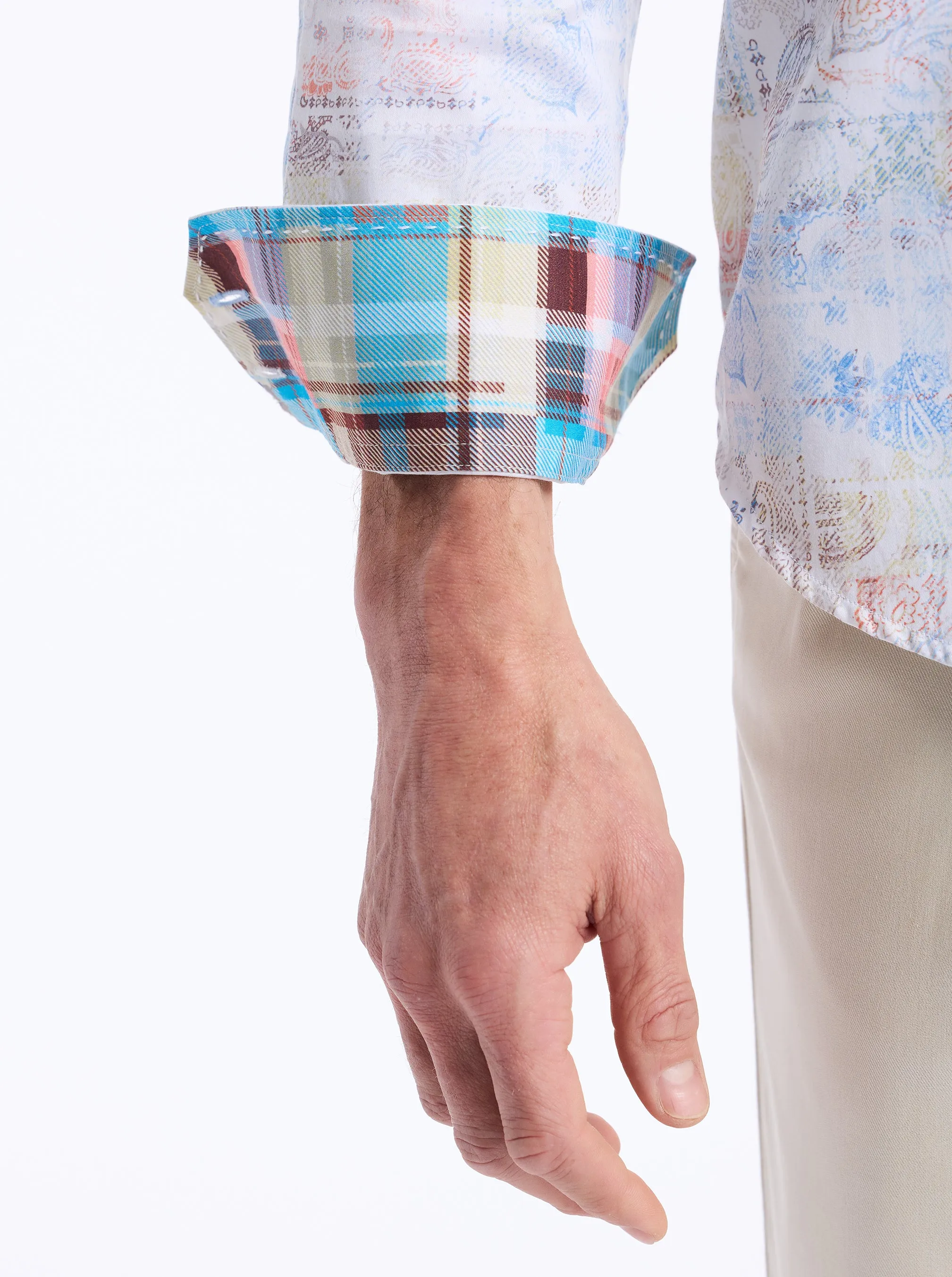 VISTA LONG SLEEVE BUTTON DOWN SHIRT sold by Robert Graham product image thumbnail 4