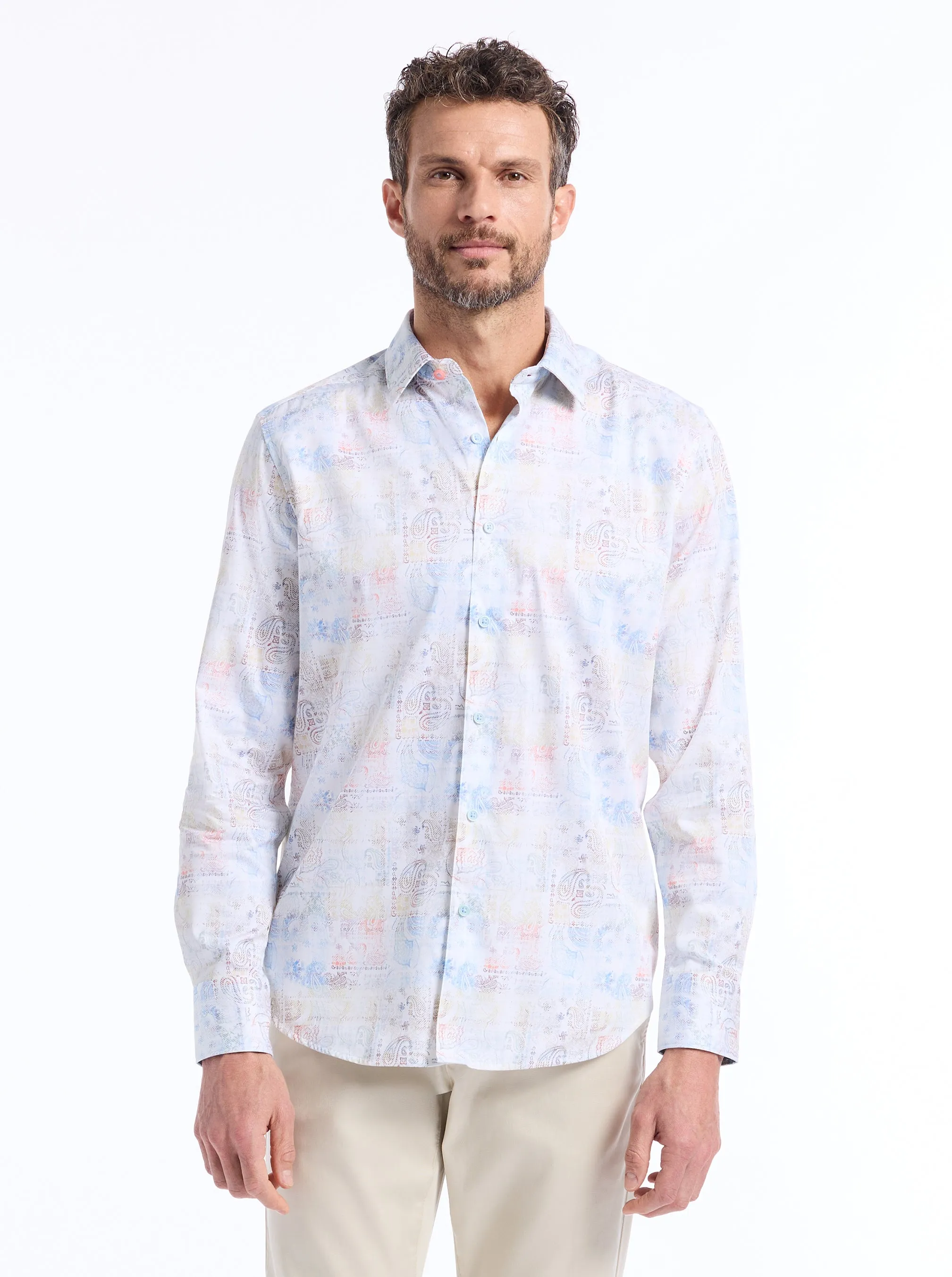 VISTA LONG SLEEVE BUTTON DOWN SHIRT sold by Robert Graham